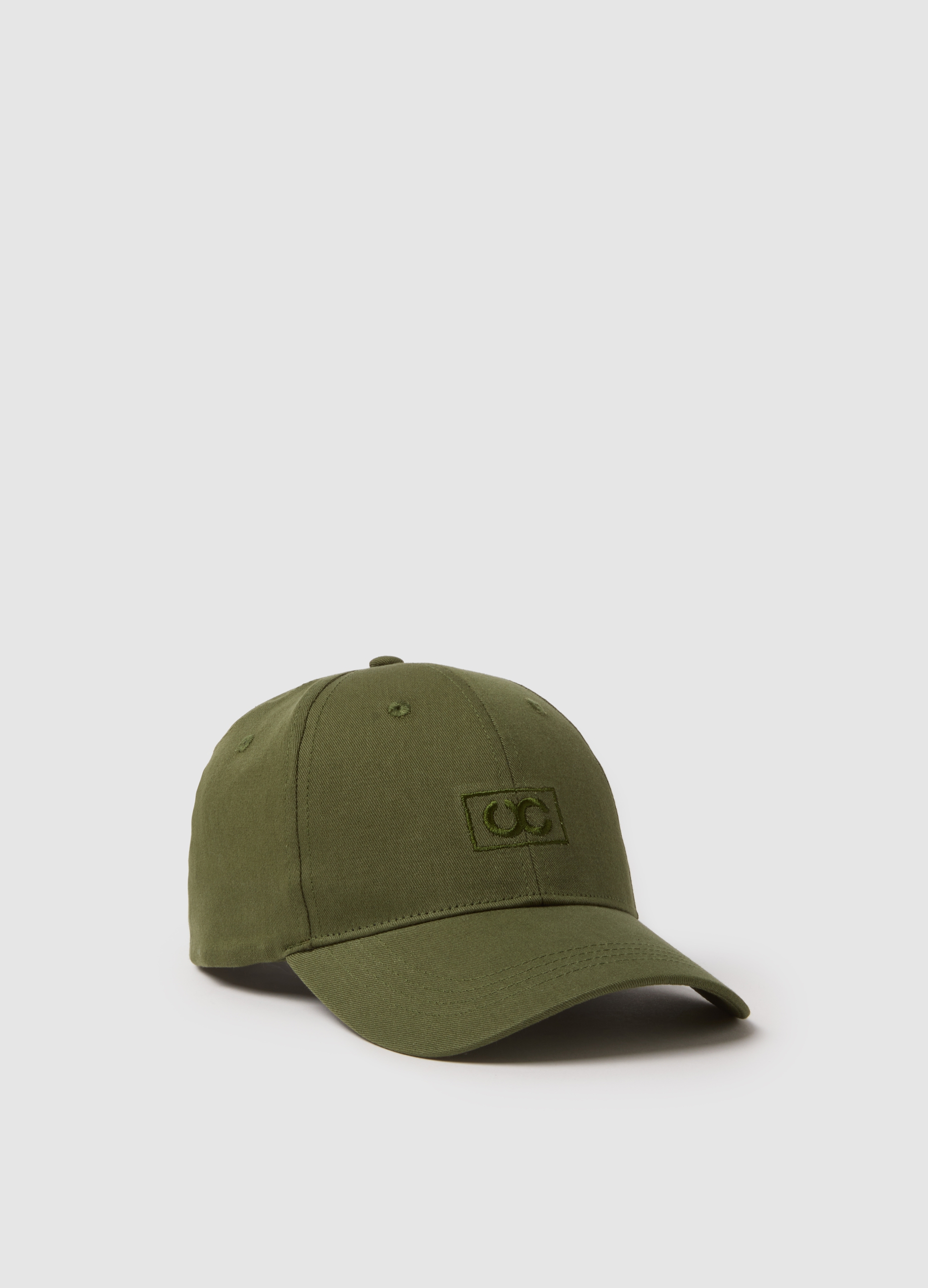 Gorra De Béisbol Verde De Puro Algodón Corte Regular, Hombre, Verde Oliva, Talla: FASUL