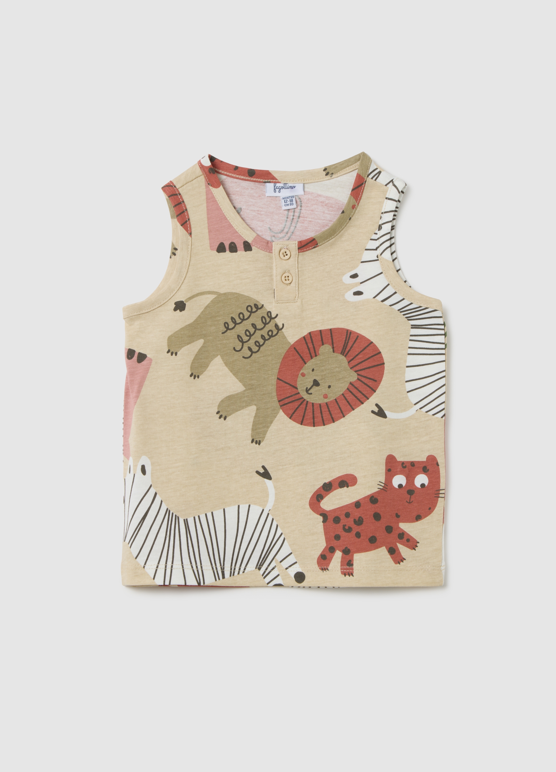 FAGOTTINO, Maglietta Smanicata Da Neonato In Cotone Multicolor Regular Fit, Bambino, Multicolor, Taglia: 12-18