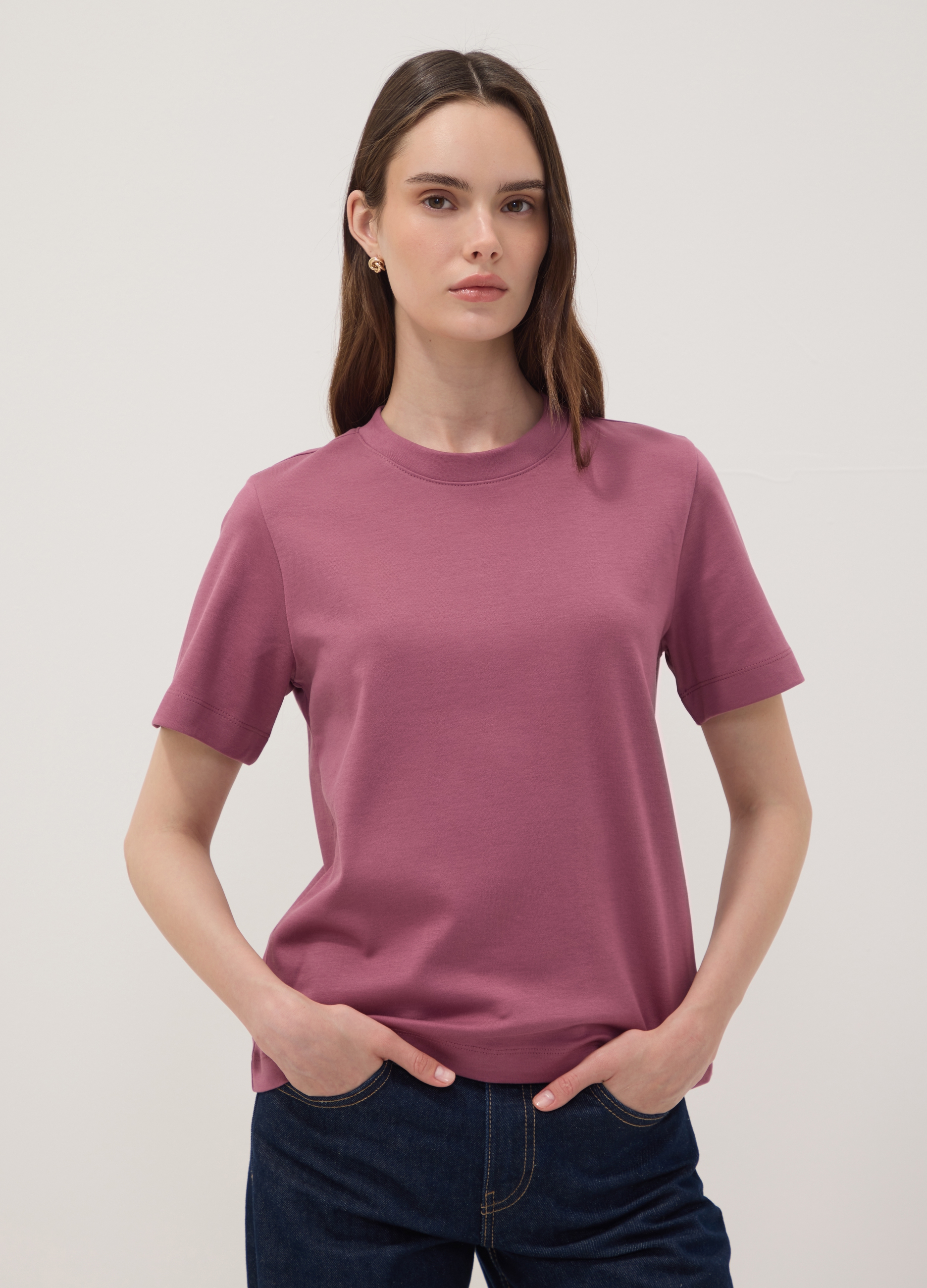 OVS, T-shirt The Iconic Tee Relaxed Fit Rosa In Puro Cotone A Maniche Corte, Donna, Rosa, Taglia: XS