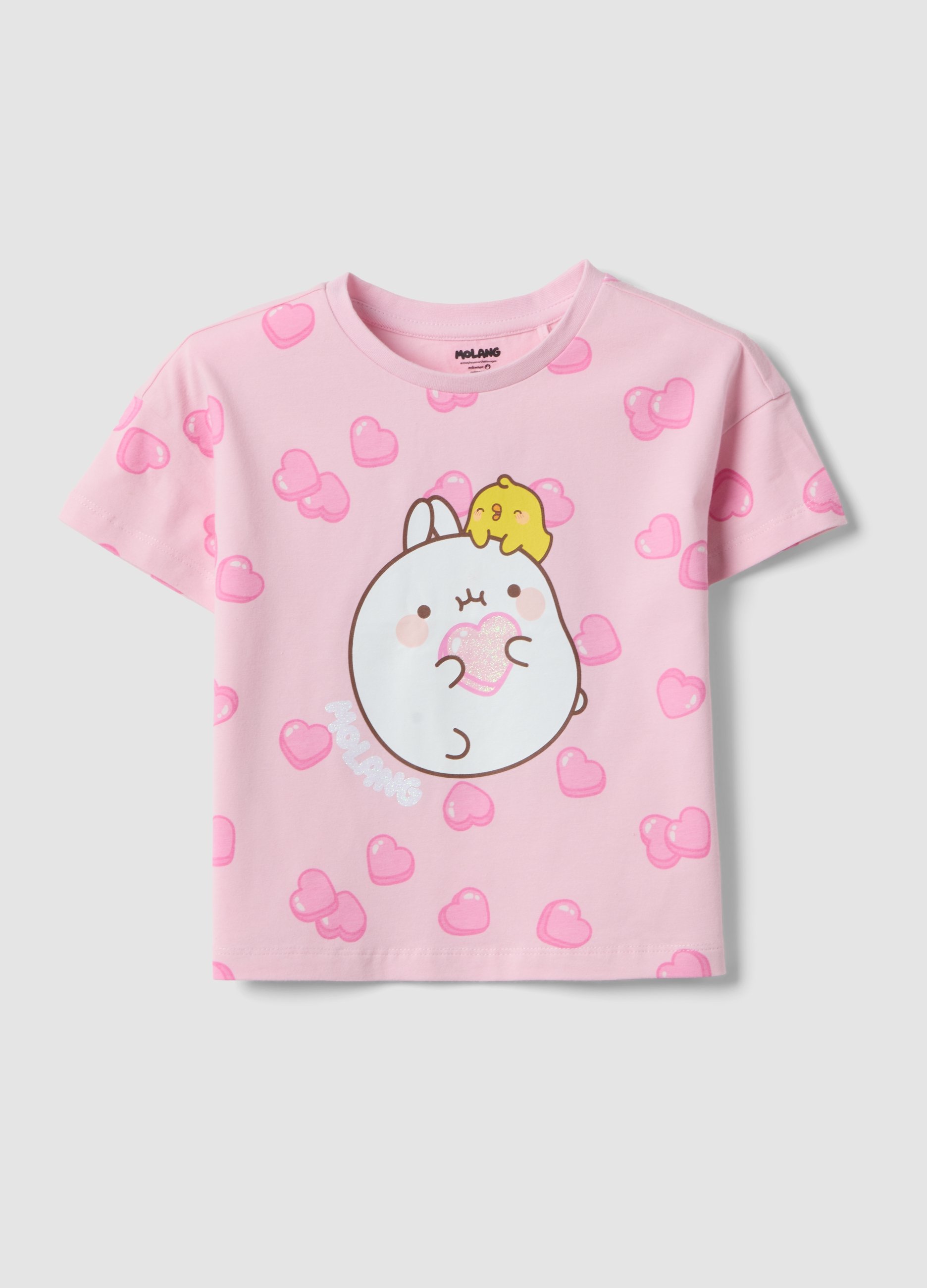 OVS KIDS, Camiseta Rosa De Algodón Elástico Con Estampado Para Niña, Niña, Rosa, Talla: 6-7