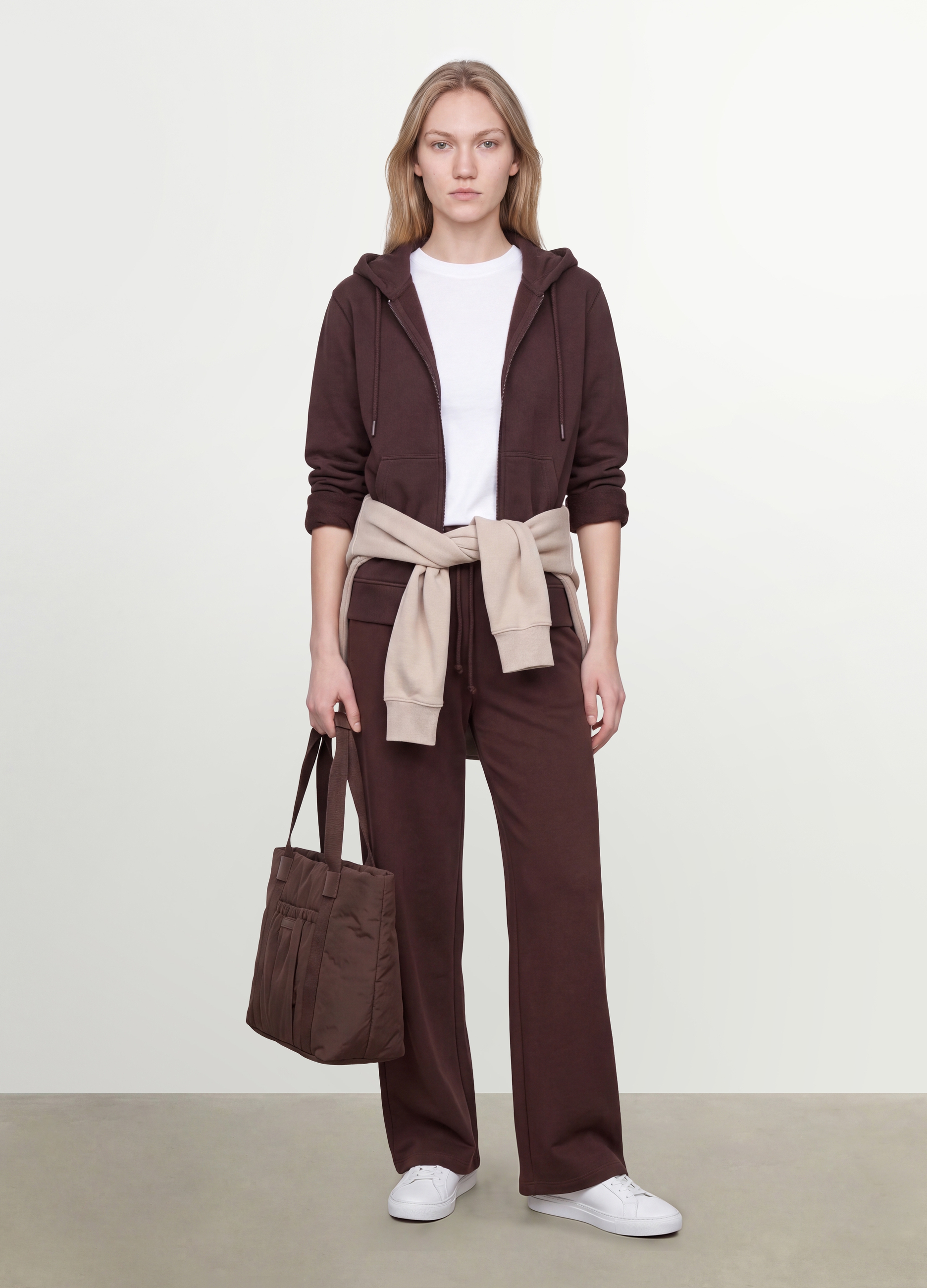 OVS, Pantaloni Jogger Marroni Baggy Fit In Puro Cotone, Donna, Marrone, Taglia: L