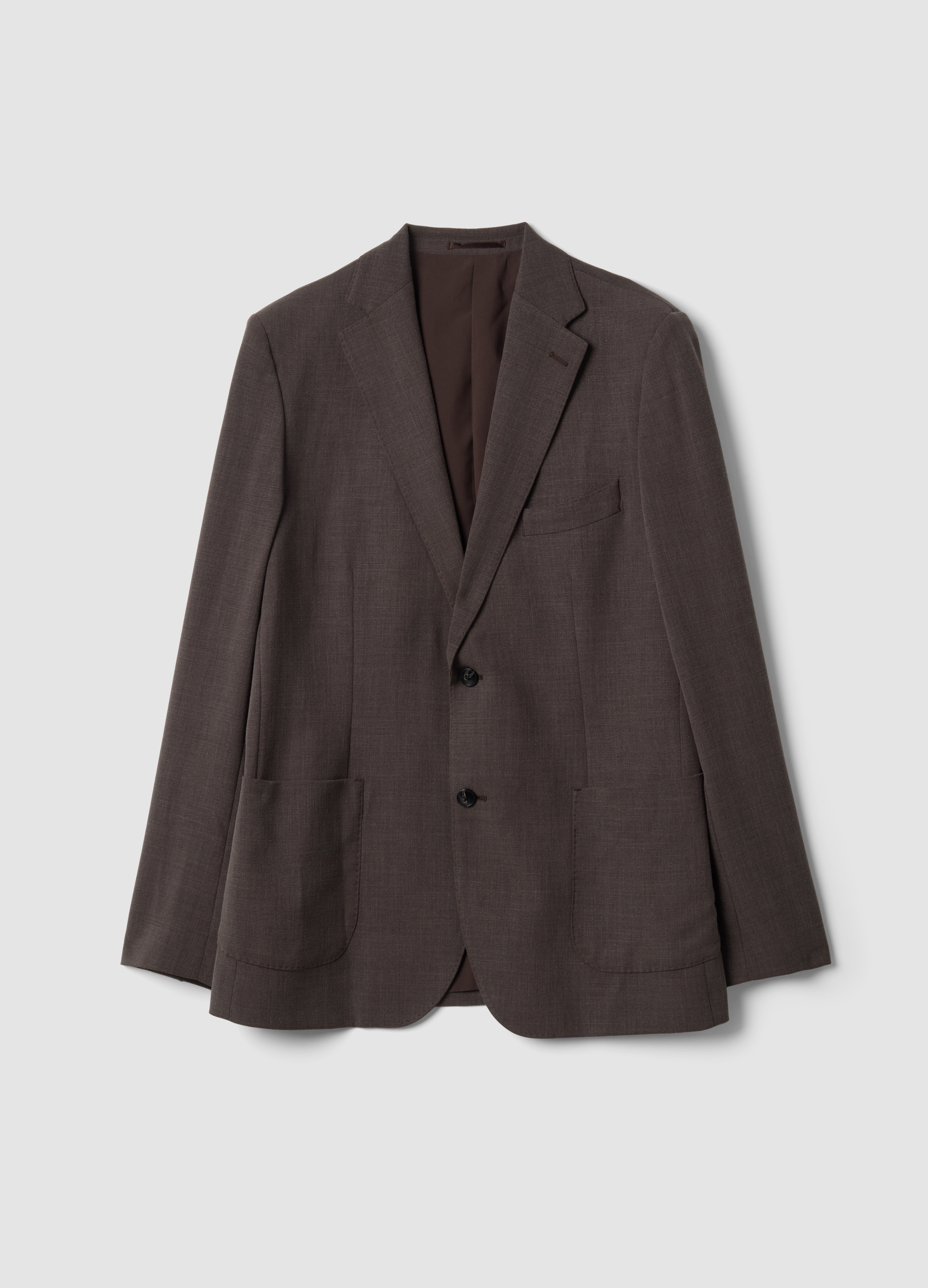 PIOMBO, Blazer Marrone In Viscosa Elasticizzata, Uomo, Marrone, Taglia: 46