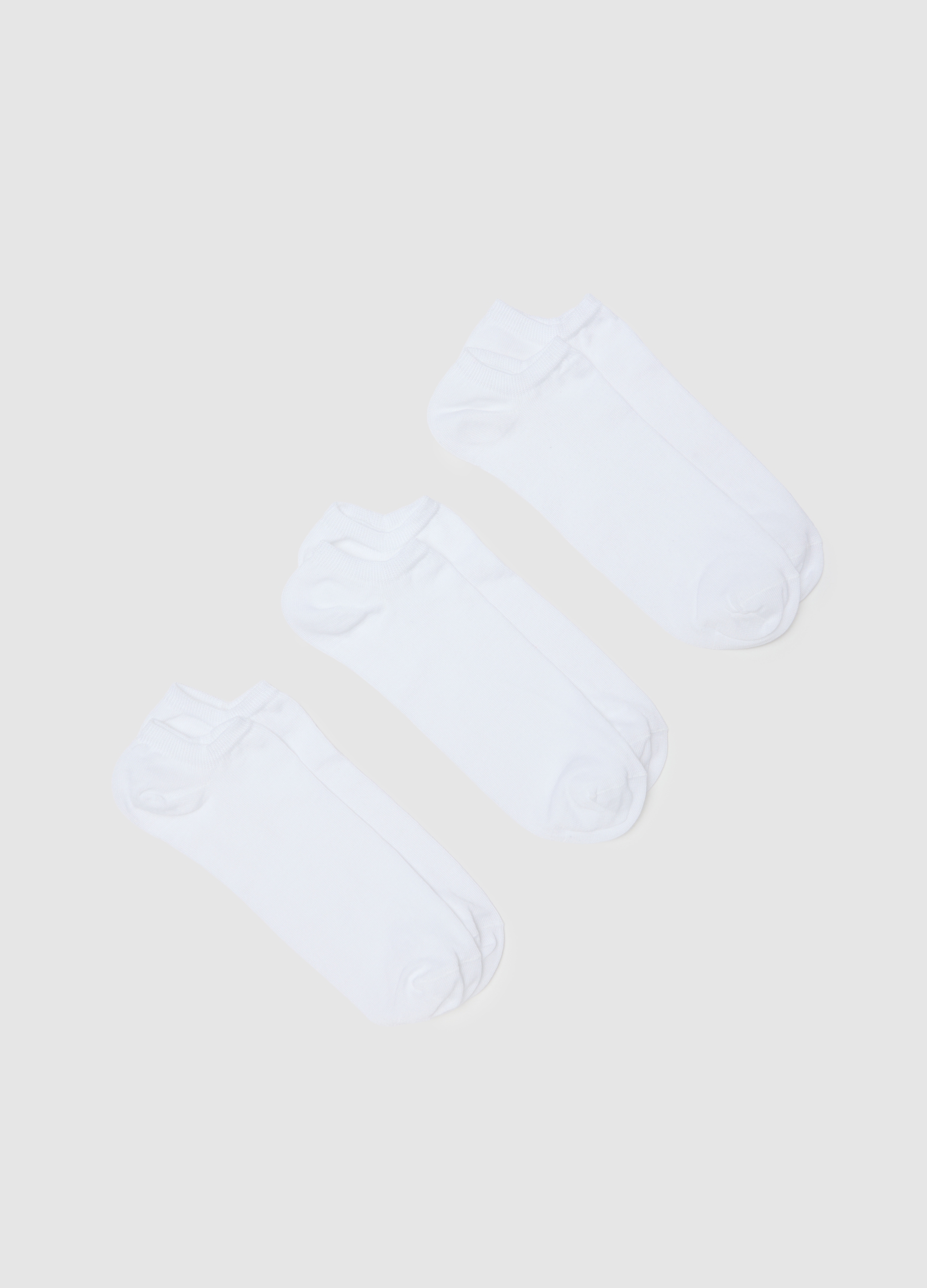 Tripack Calze Sportive In Misto Cotone Bianche Elasticizzate, Hombre, Blanco óptico, Talla: 40/41