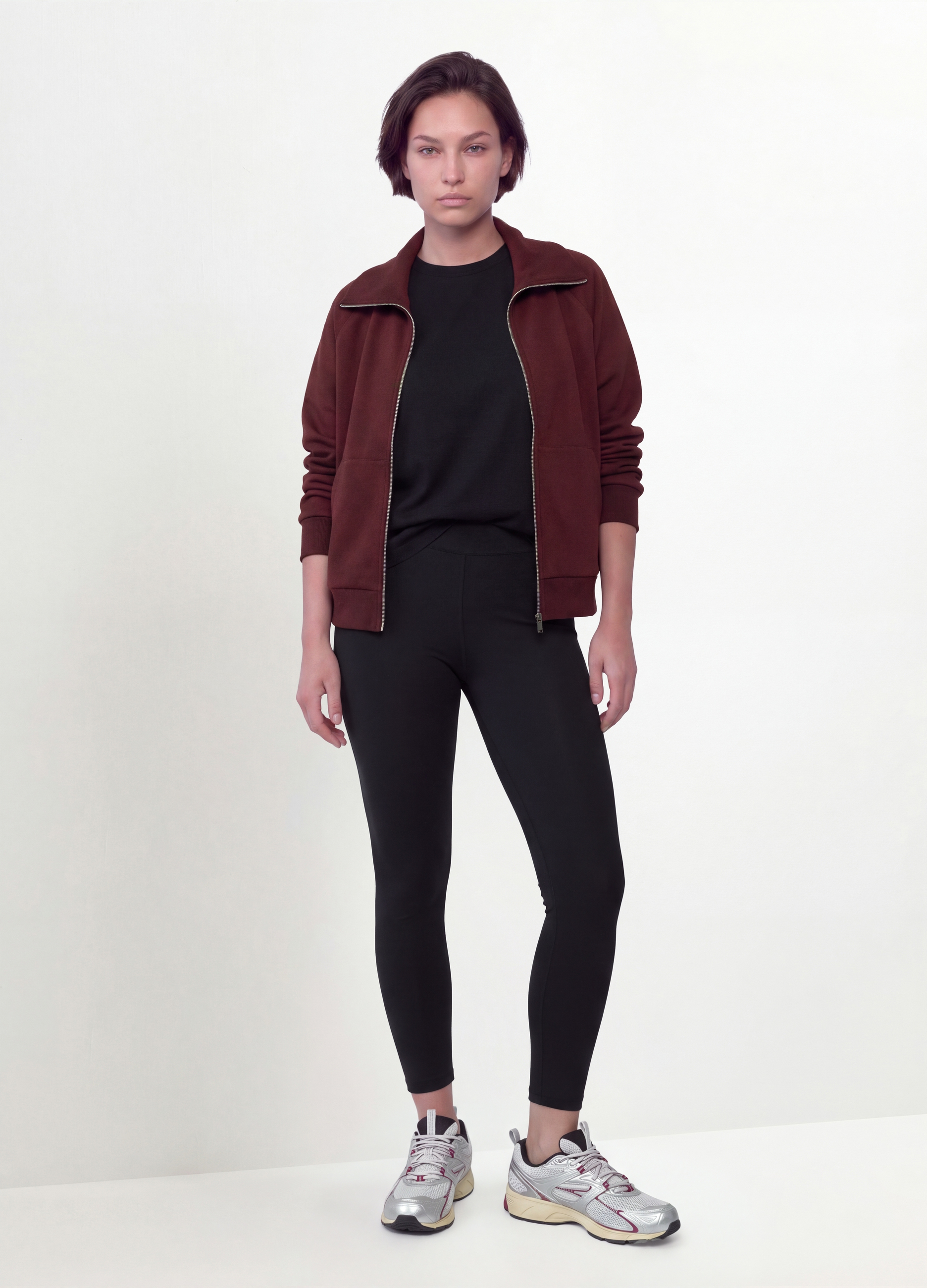 MYA, Leggings Neri In Cotone Elasticizzato Skinny Fit, Donna, Nero, Taglia: L