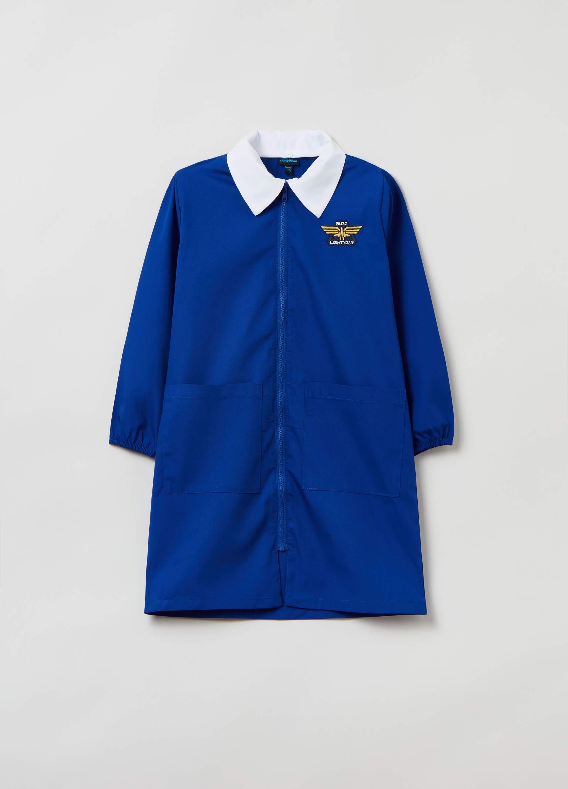OVS, Grembiule Con Zip E Ricamo Disney, Bambino, Blu, Taglia: 5-6