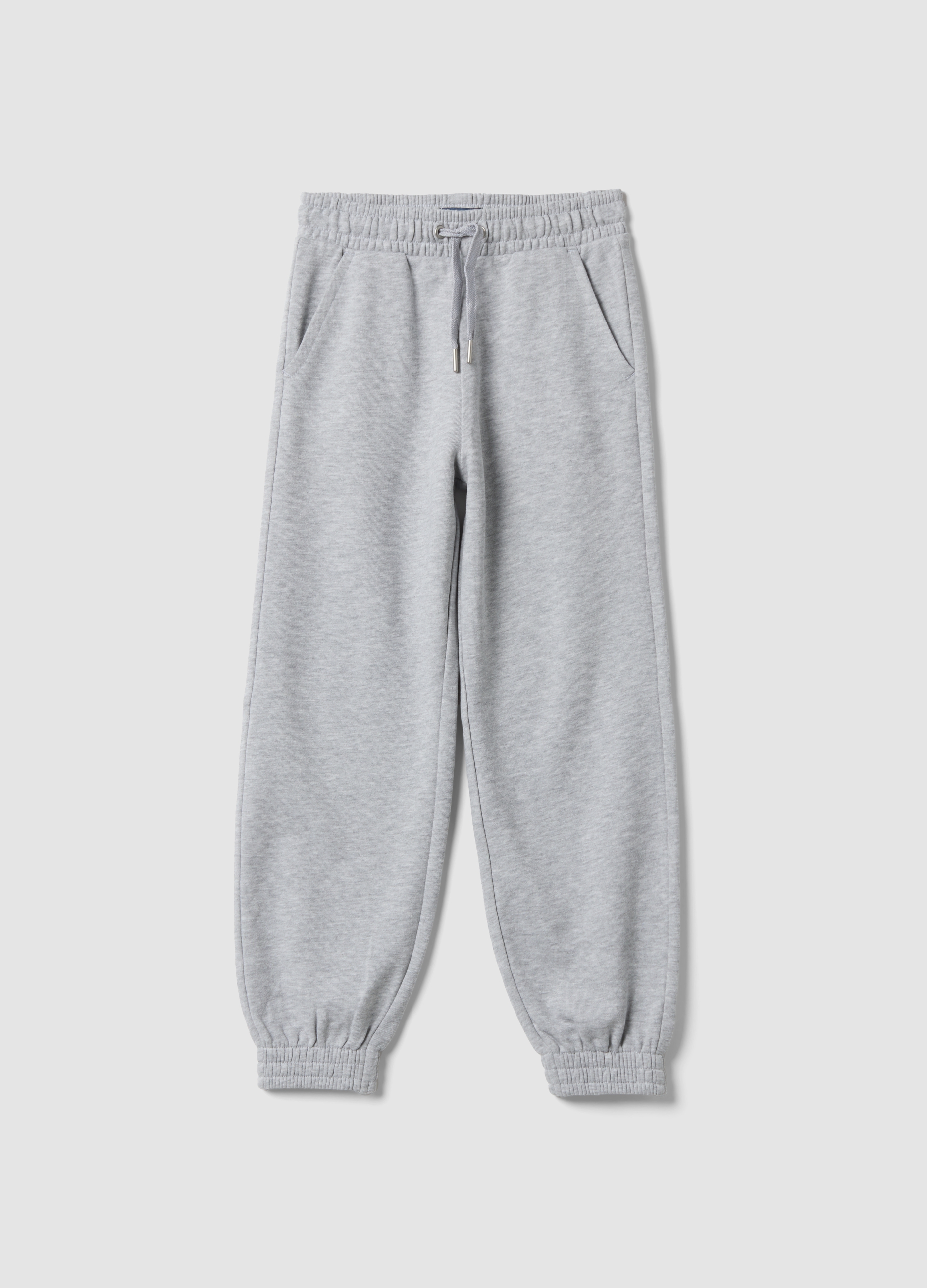 OVS KIDS, Pantaloni Jogger Grigi In Cotone Organico, Bambina, Grigio, Taglia: 5-6