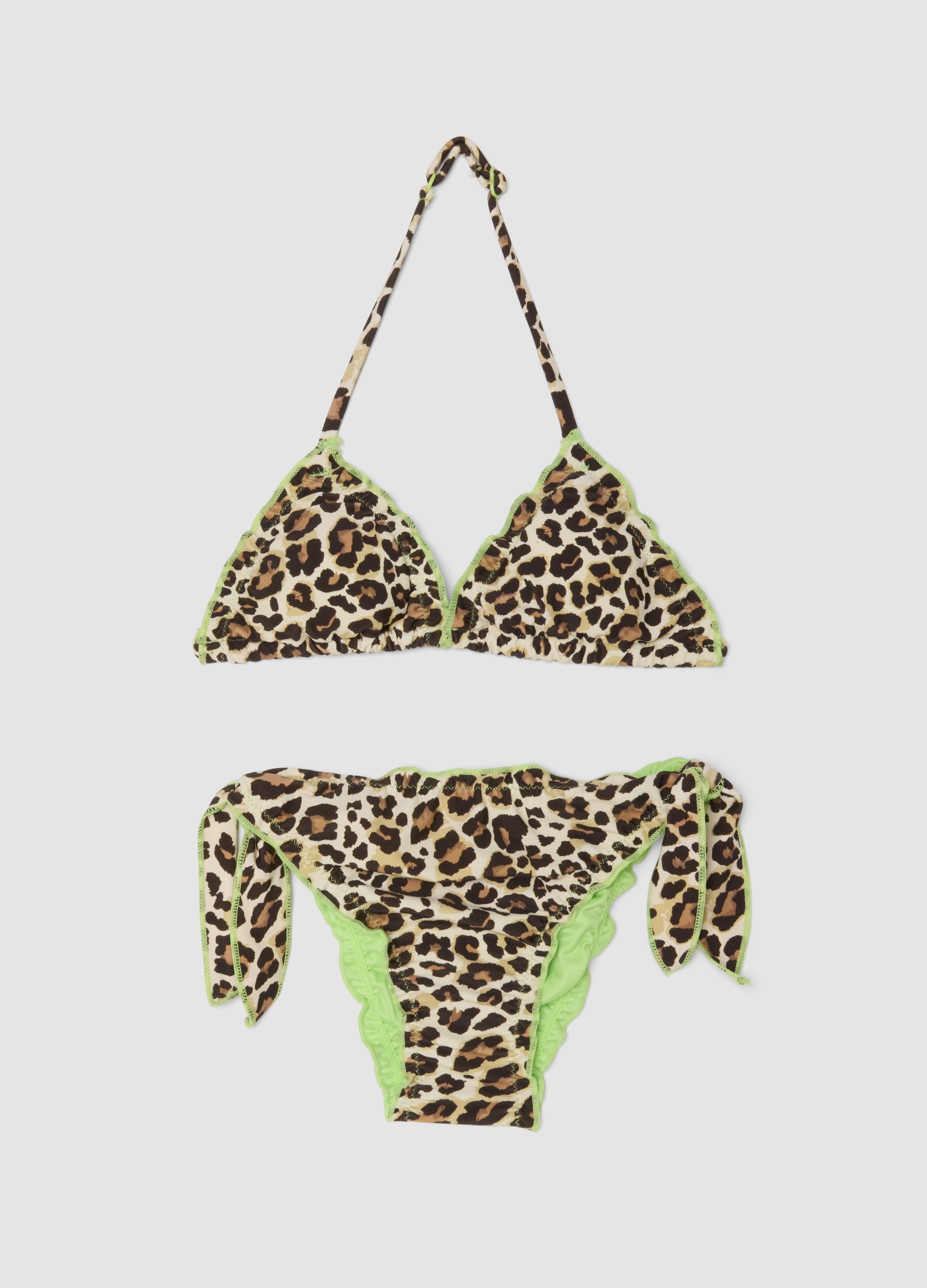 Ovs Kids Mujer Marrón Beige Bikini Marrón De Triángulo En Tejido Elástico, Niña, Talla: 10-11