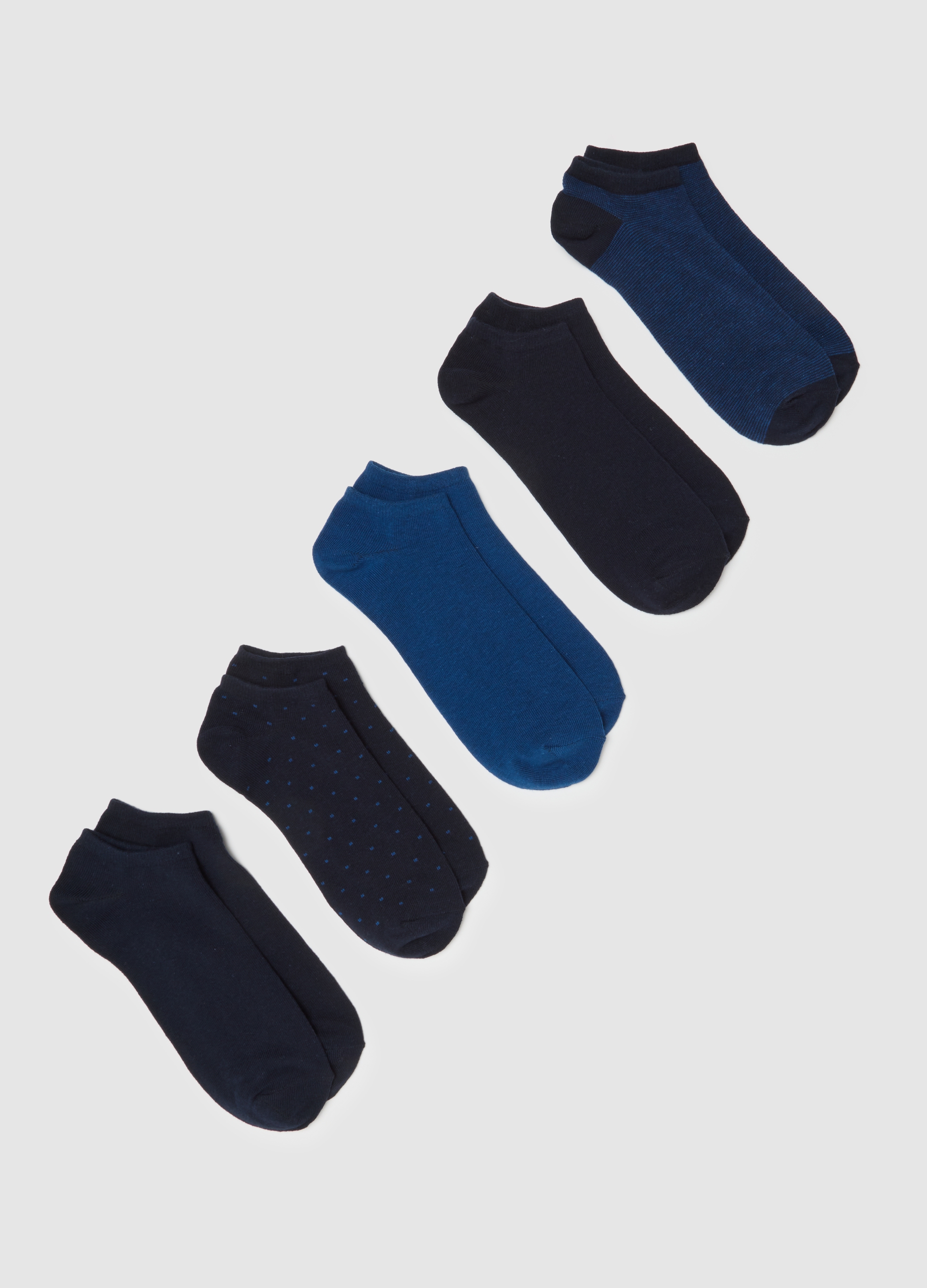Multipack De Calcetines Deportivos Multicolores De Mezcla De Algodón, Hombre, Azul/Negro, Talla: 38/42