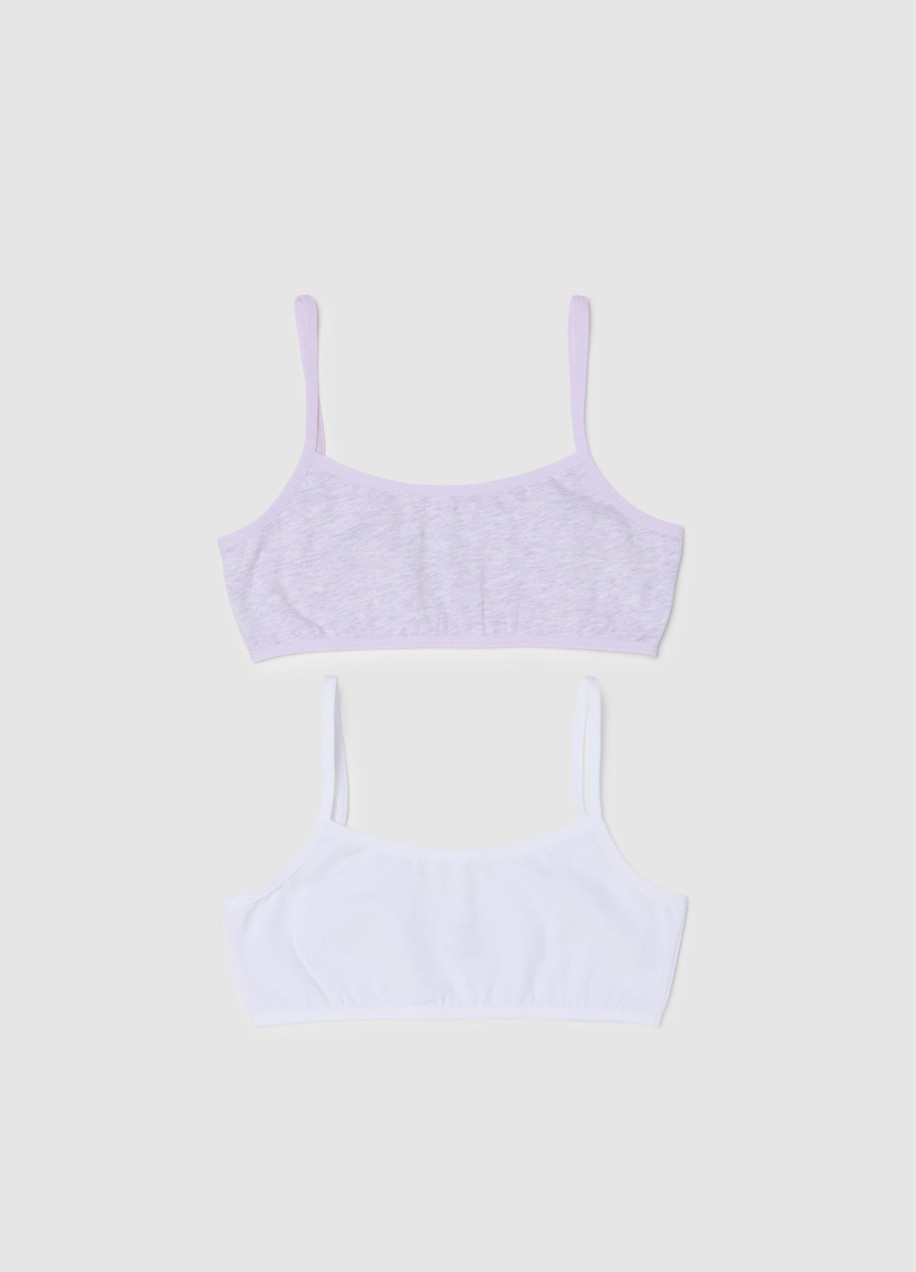 OVS KIDS, Bipack Reggiseni Comodi Multicolor Da Ragazza In Cotone Elasticizzato, Bambina, Multicolor, Taglia: 10-11