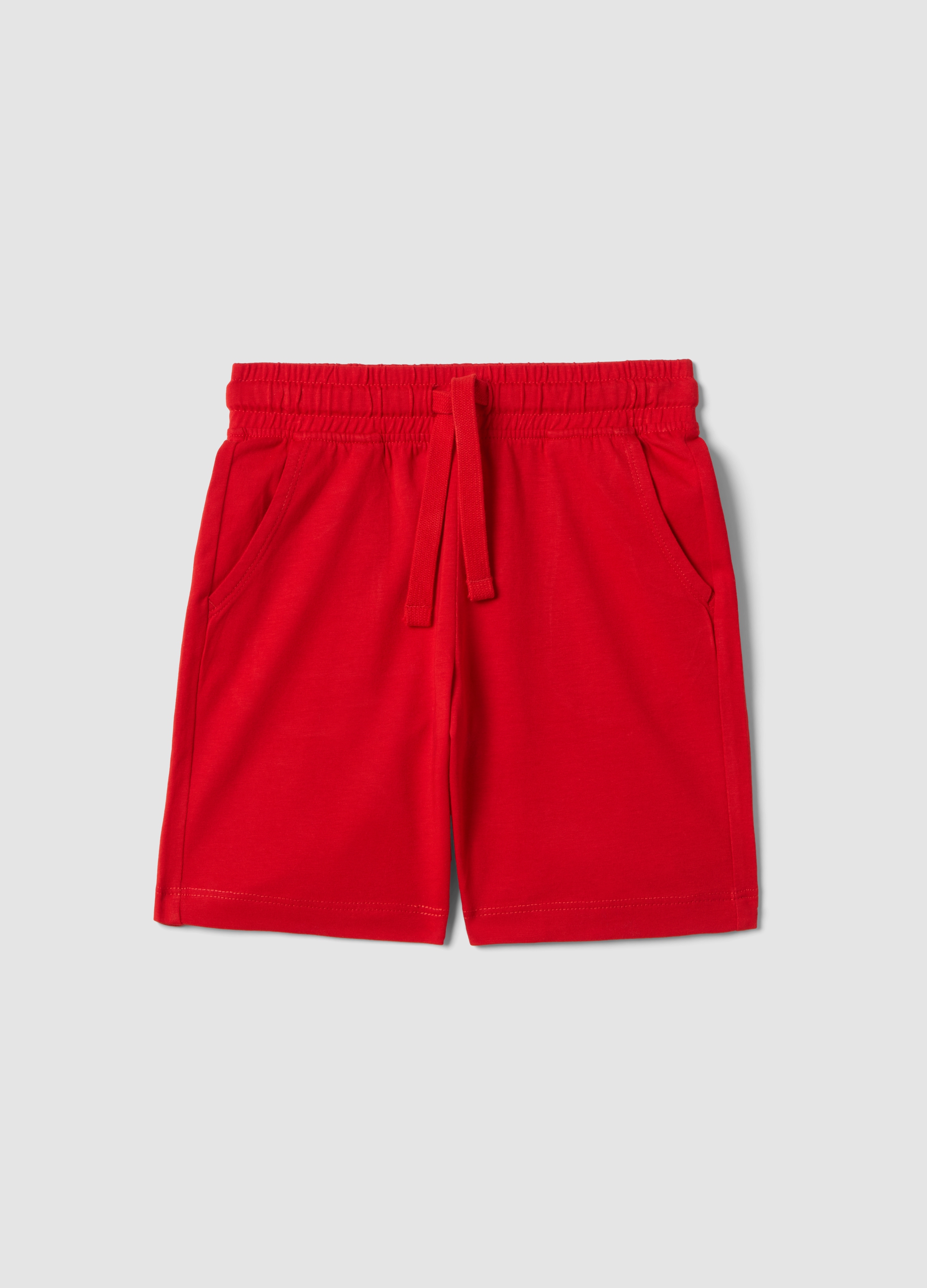 OVS KIDS, Pantalón Corto Rojo De Algodón 100% Para Niño, Corte Regular, Niño, Rojo, Talla: 9-10