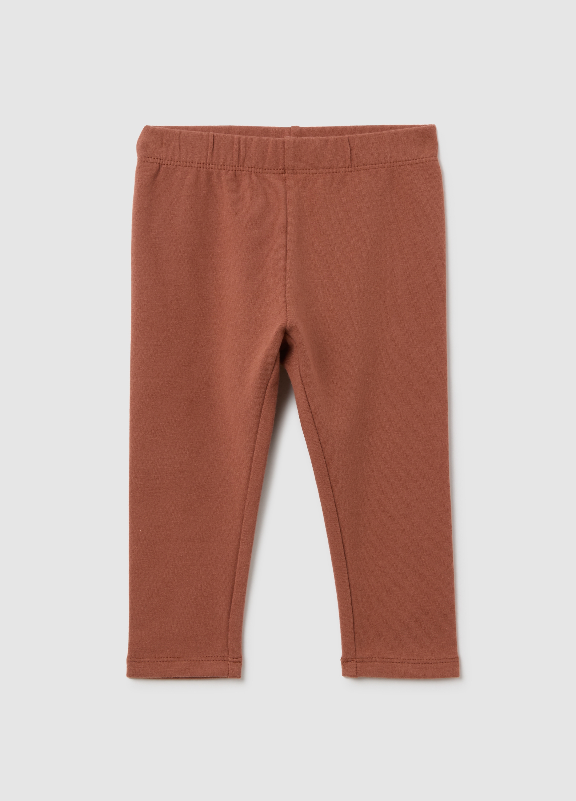 Leggings Da Bambina In Cotone Elasticizzato Marrone Slim Fit, Niña, Marrón oscuro, Talla: 9-12