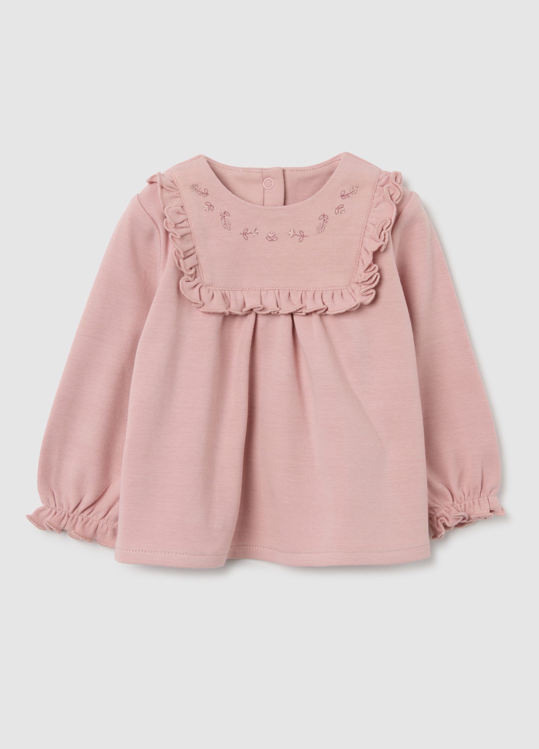 Camiseta De Niña Bebé En Algodón Puro Rosa Regular Fit, Bebé Niña, Rosa Claro, Talla: 3-6