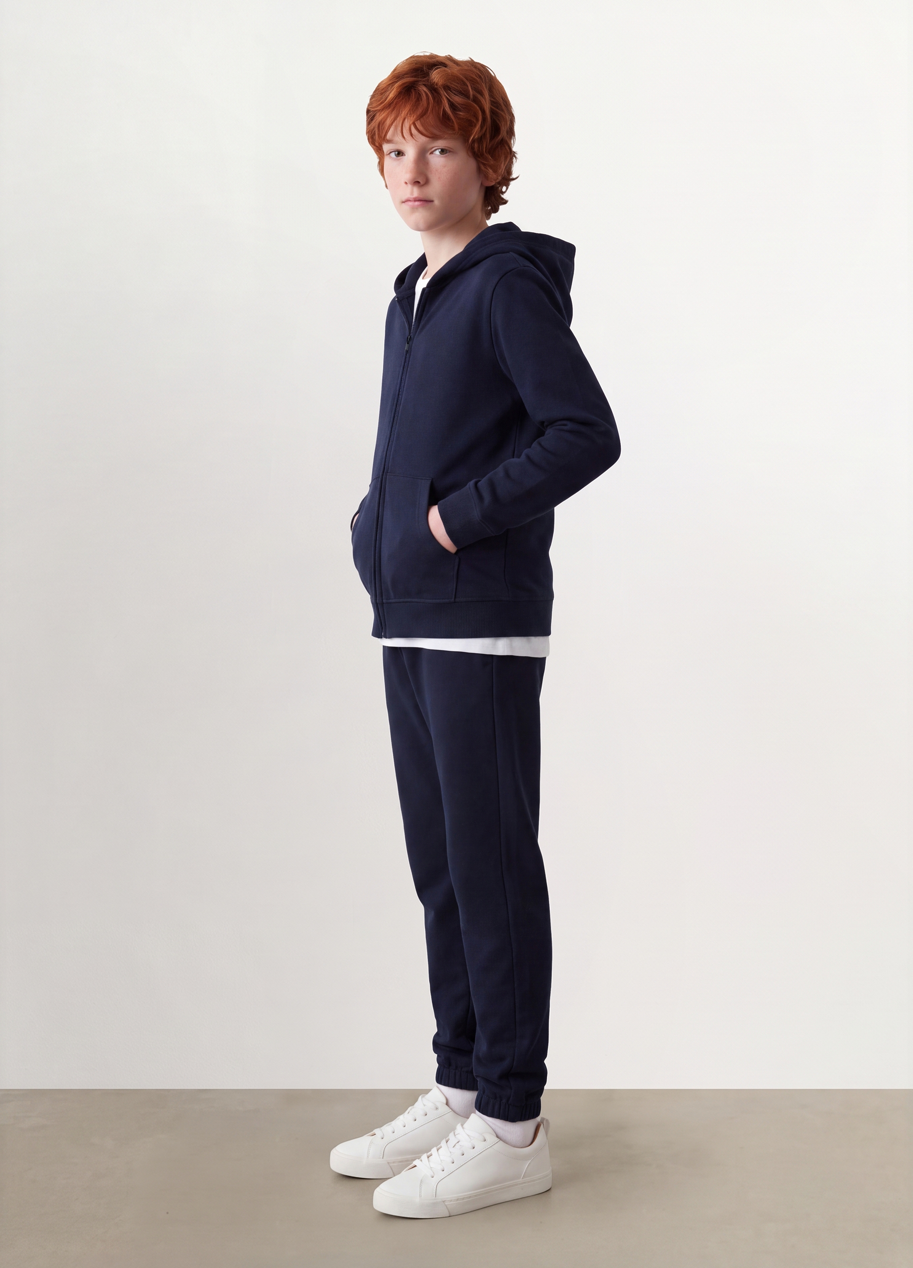 OVS KIDS, Felpa Blu Con Cappuccio In Puro Cotone Organico Regular Fit Per Ragazzo, Bambino, Blu, Taglia: 12-13