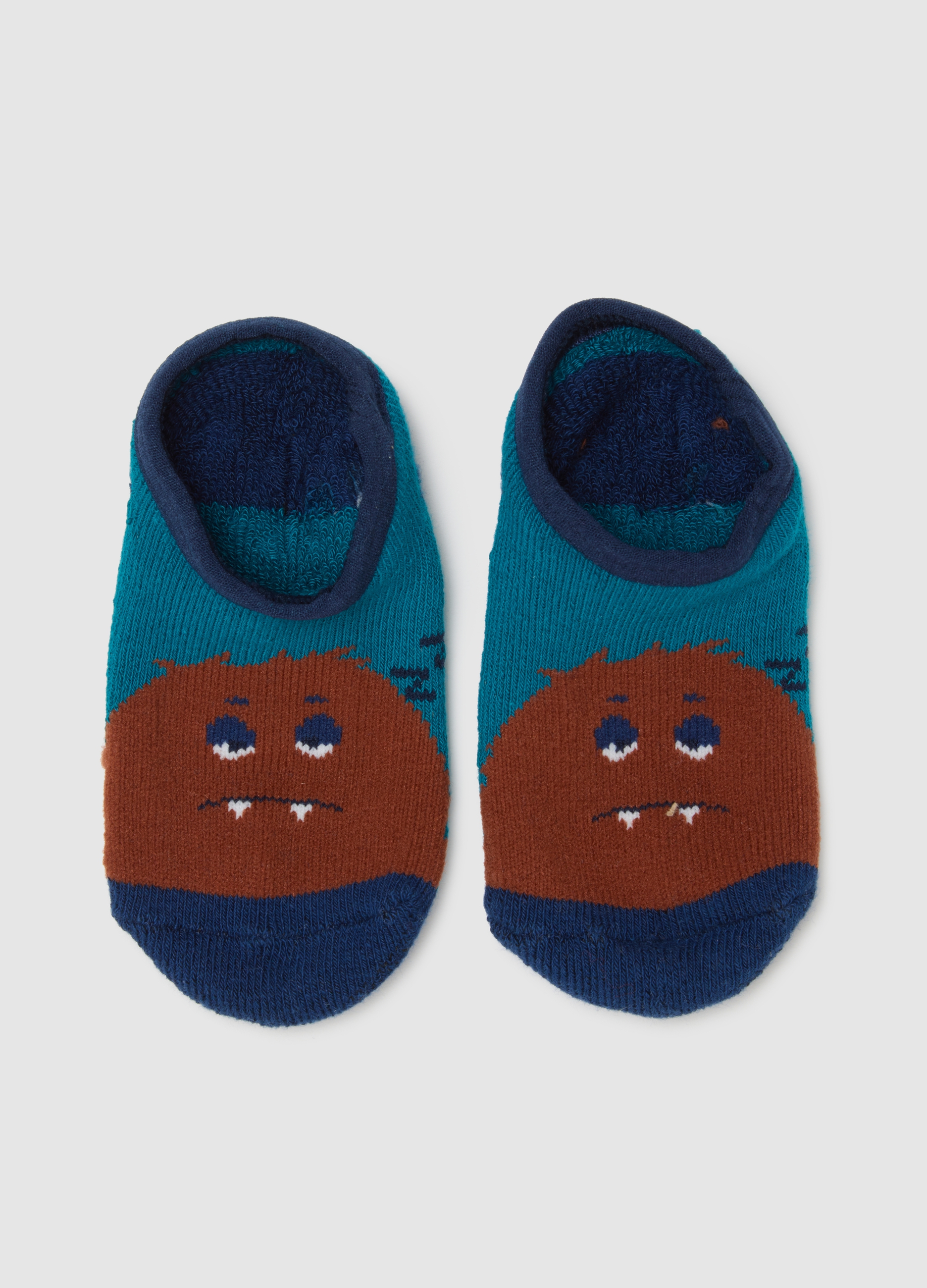 Calzini Da Neonato In Misto Cotone Multicolor, Niño, Azul/marrón, Talla: 18-24