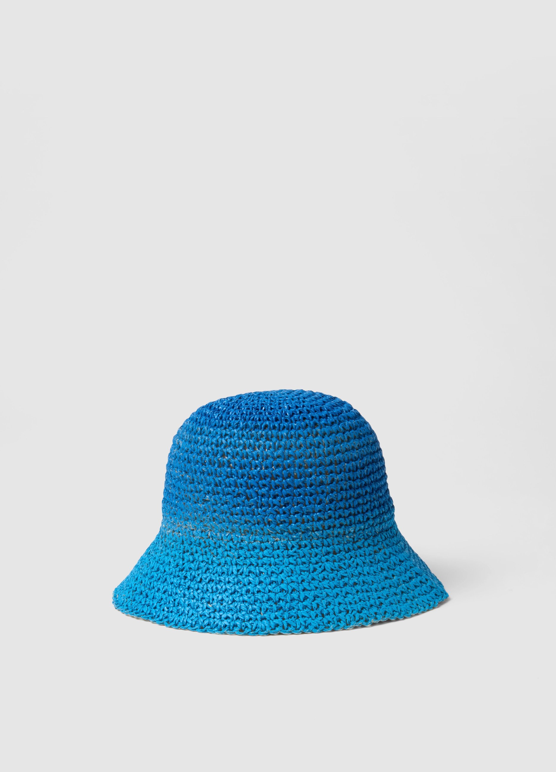 PIOMBO KIDS, Sombrero De Tejido De Papel Multicolor Para Niña, Niña, Azul/azul claro, Talla: 54