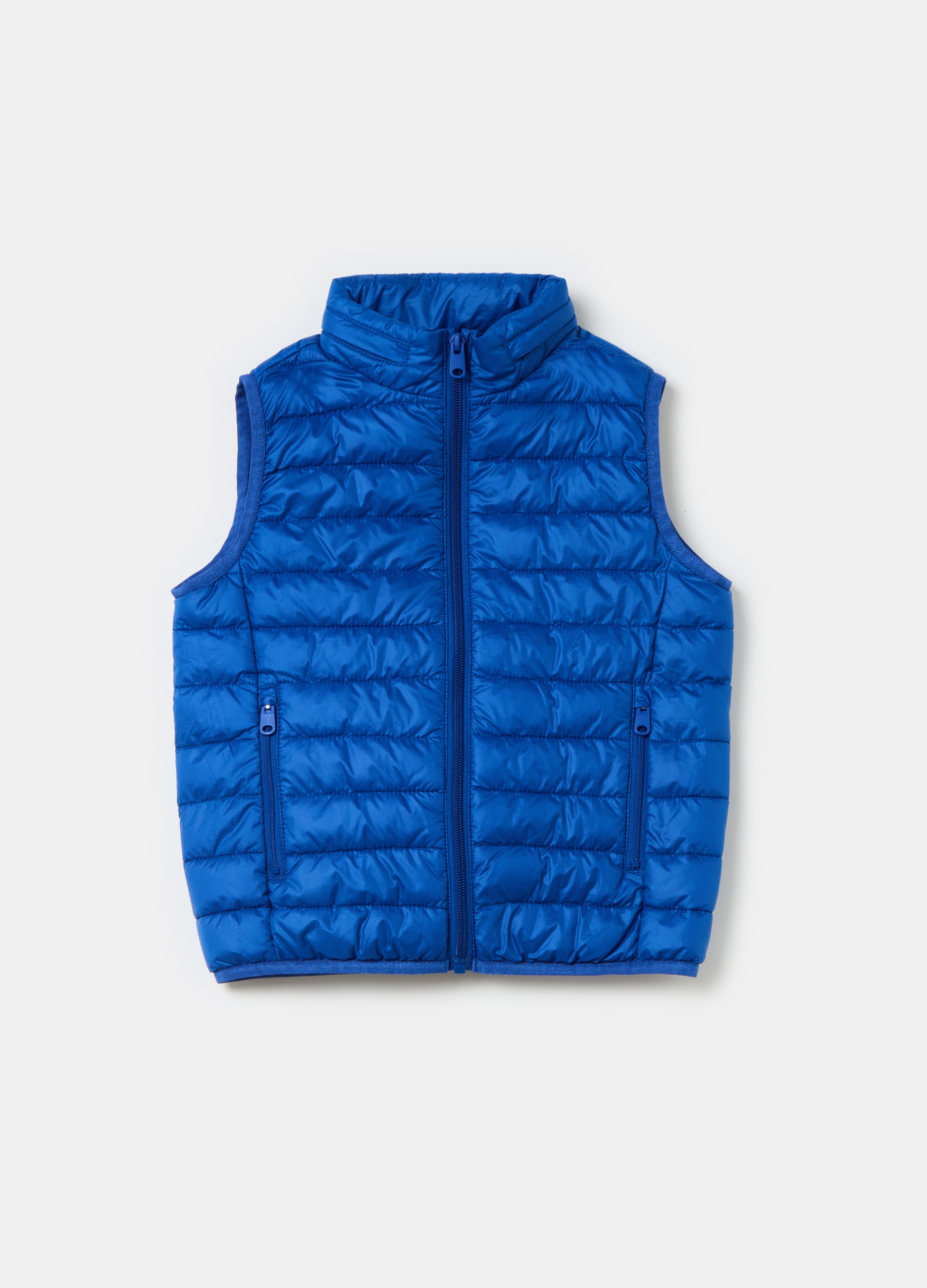 OVS, Gilet Ultralight Full-zip, Bambino, Blu, Taglia: 7-8