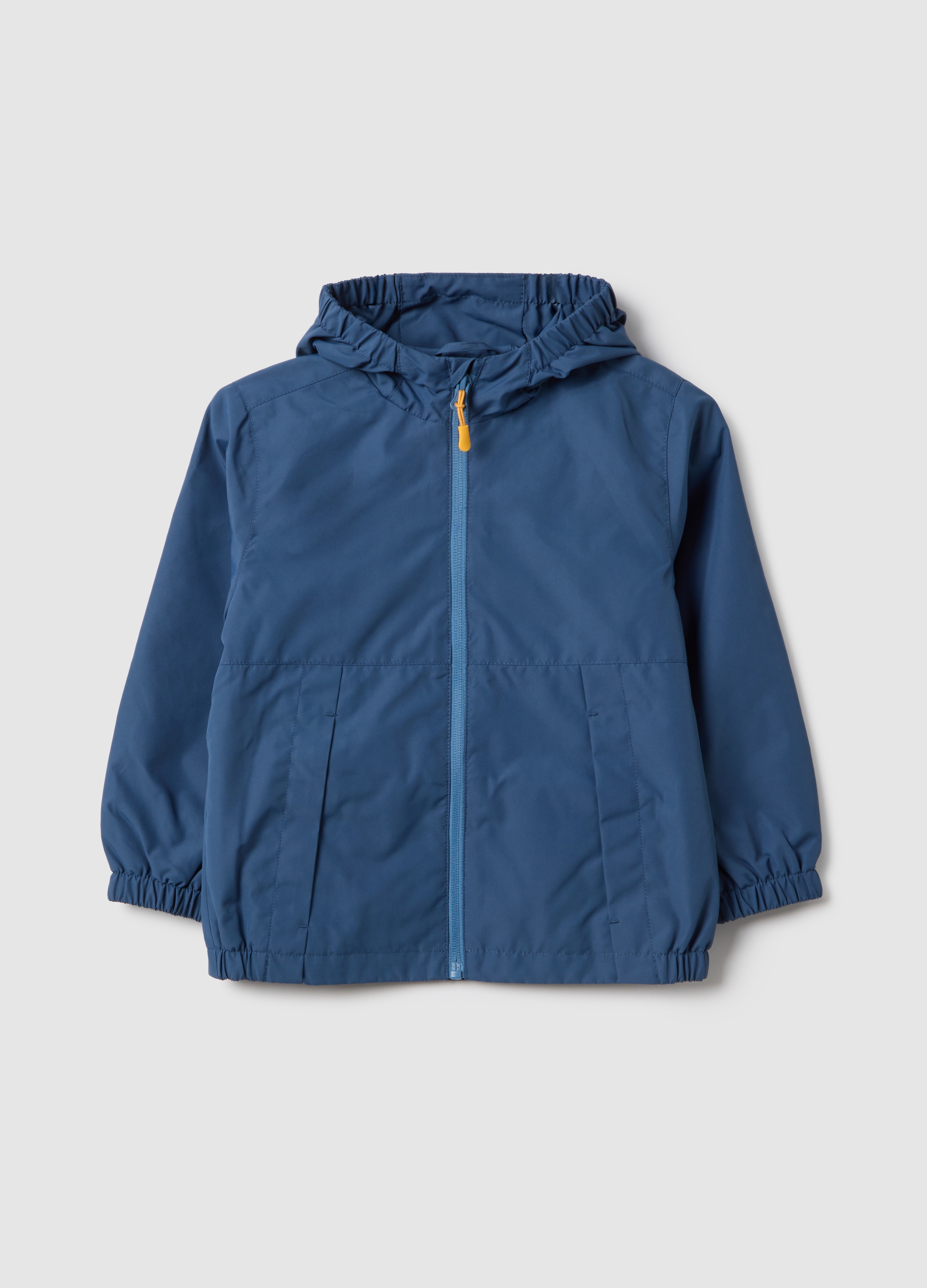 OVS KIDS, Chaqueta Ligera Azul Para Niños De Ajuste Regular Con Cremallera Completa Y Capucha, Niño, Blu Bluette, Talla: 8-9