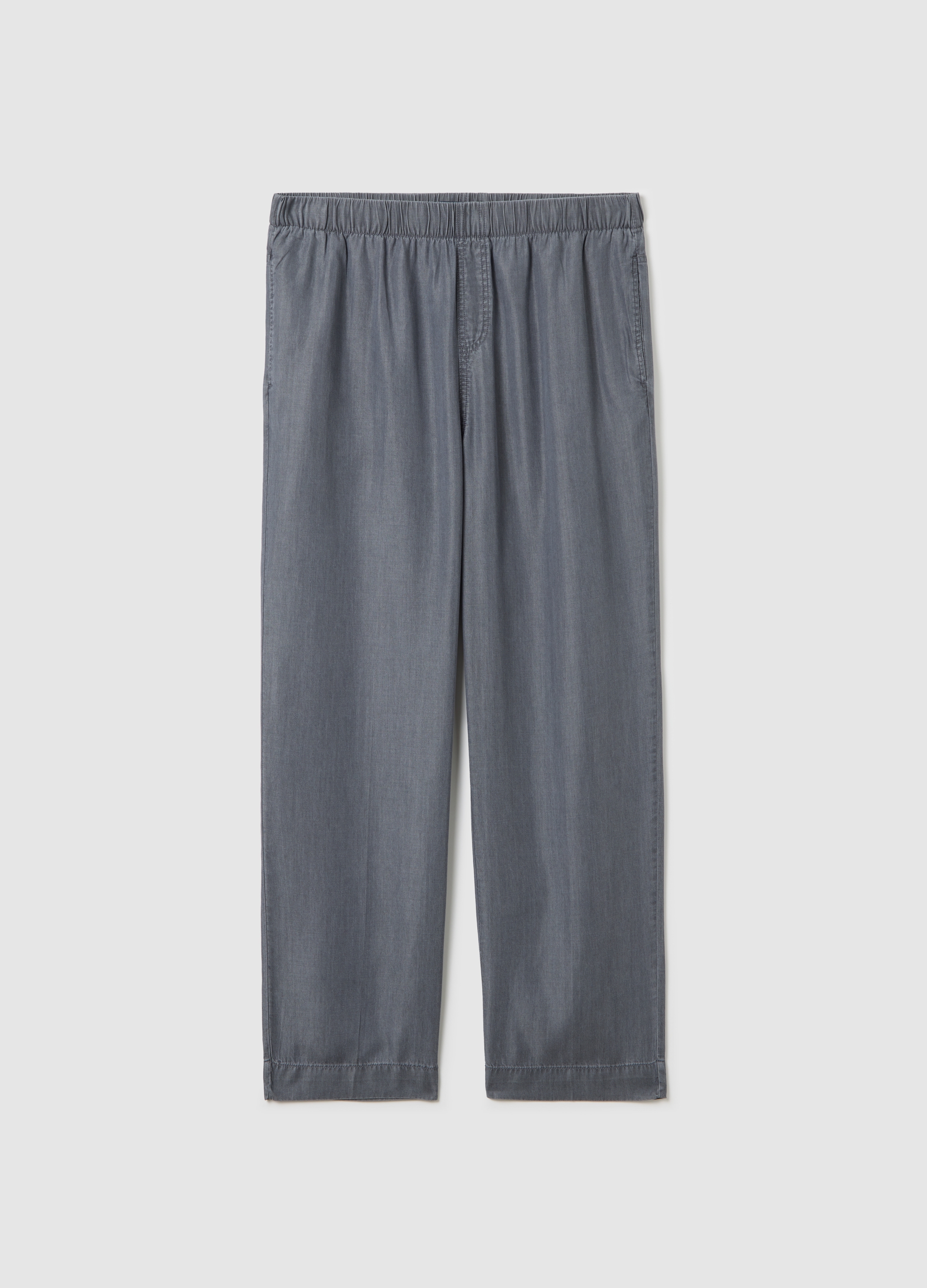 OVS, Pantalone Jogger Grigio Effetto Denim Curvy, Donna, Grigio, Taglia: S