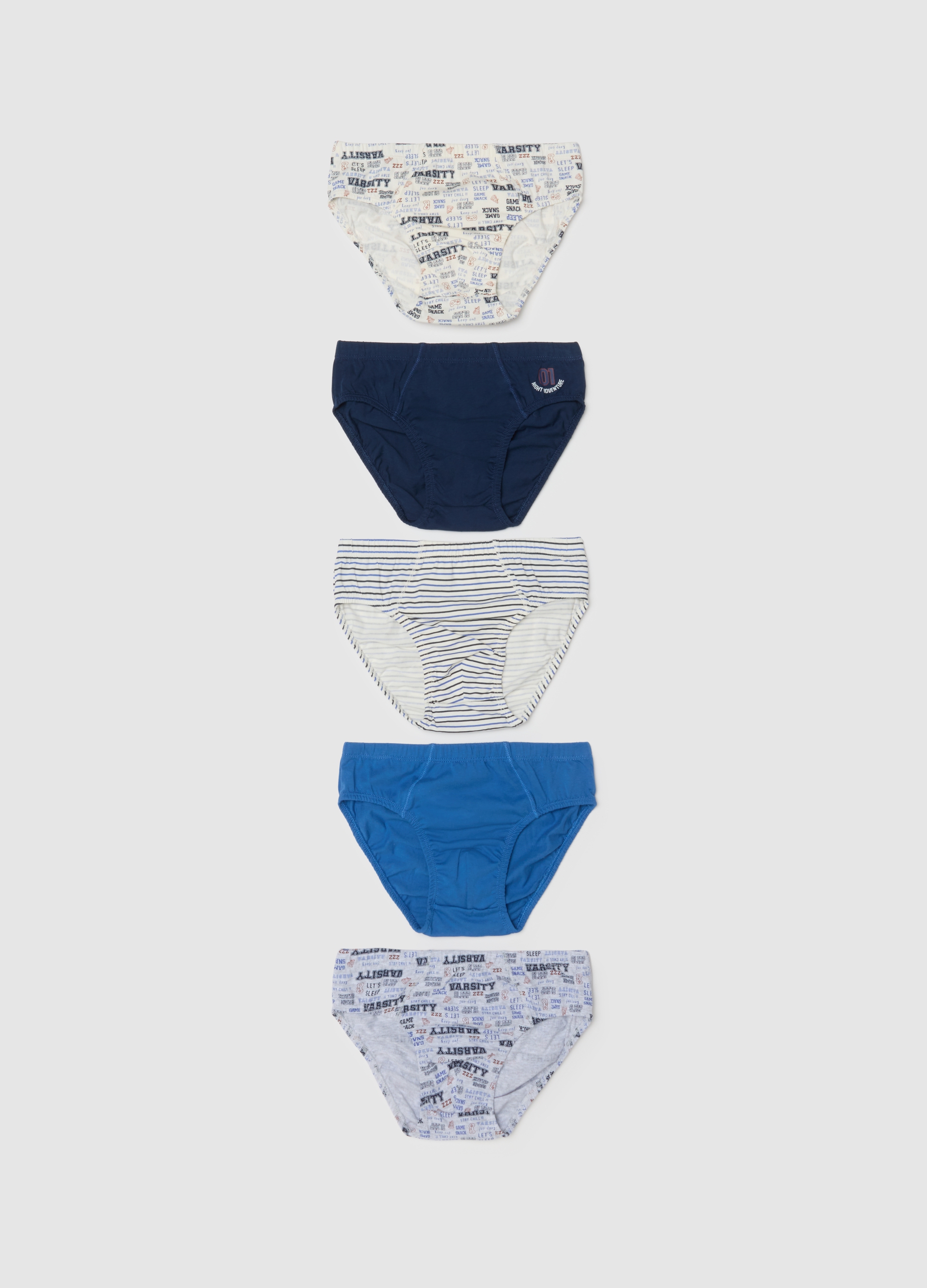 OVS KIDS, Multipack Slip Multicolor Da Ragazzo In Puro Cotone Regular Fit, Bambino, Multicolor, Taglia: 10-11