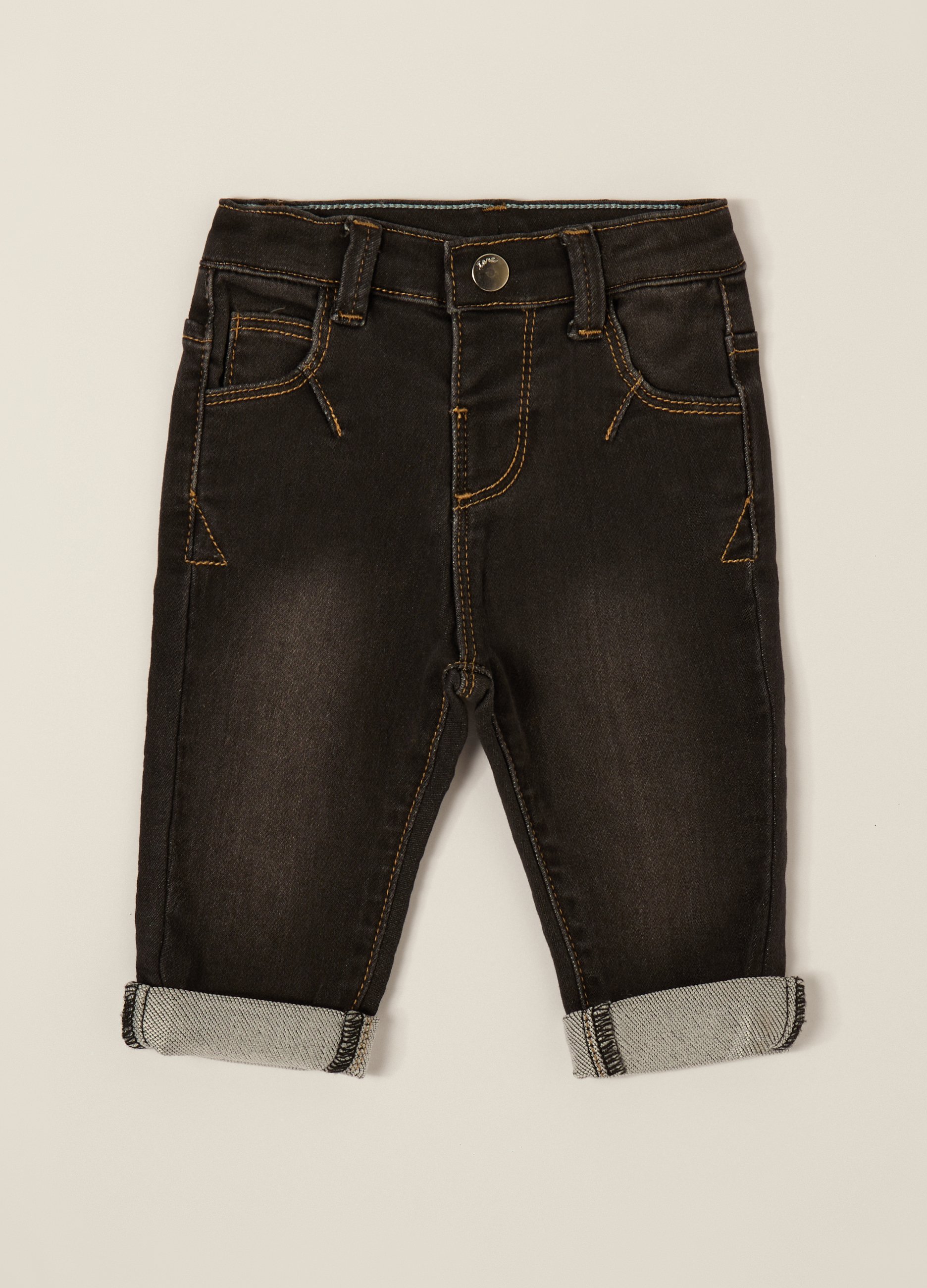 IANA, Pantaloni Marroni Per Neonato Con Tasche E Risvolto, Nero, Taglia: 6