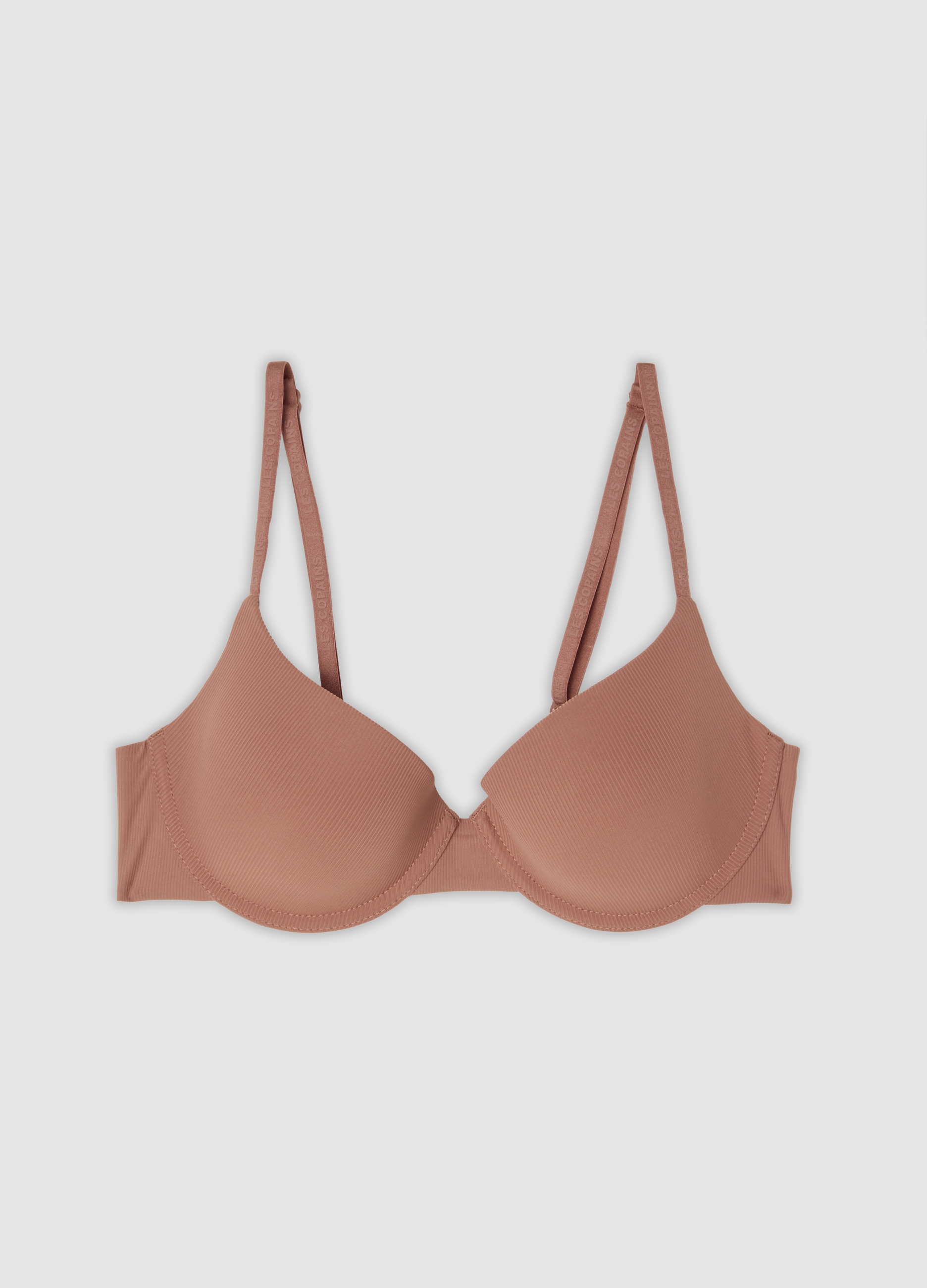 LES COPAINS, Reggiseno Marrone Imbottito In Tessuto Elasticizzato, Donna, Marrone, Taglia: 5B