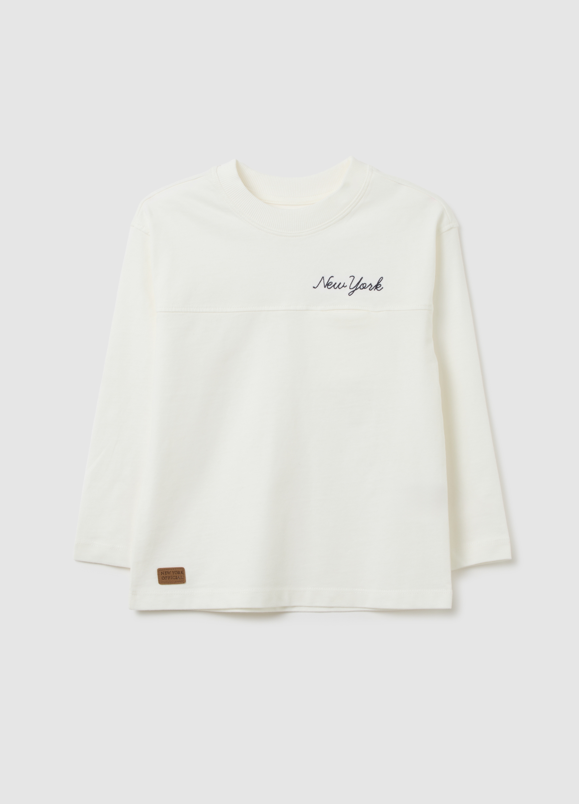 OVS KIDS, T-shirt Da Bambino In Puro Cotone Bianca Regular Fit, Bianco, Taglia: 4-5