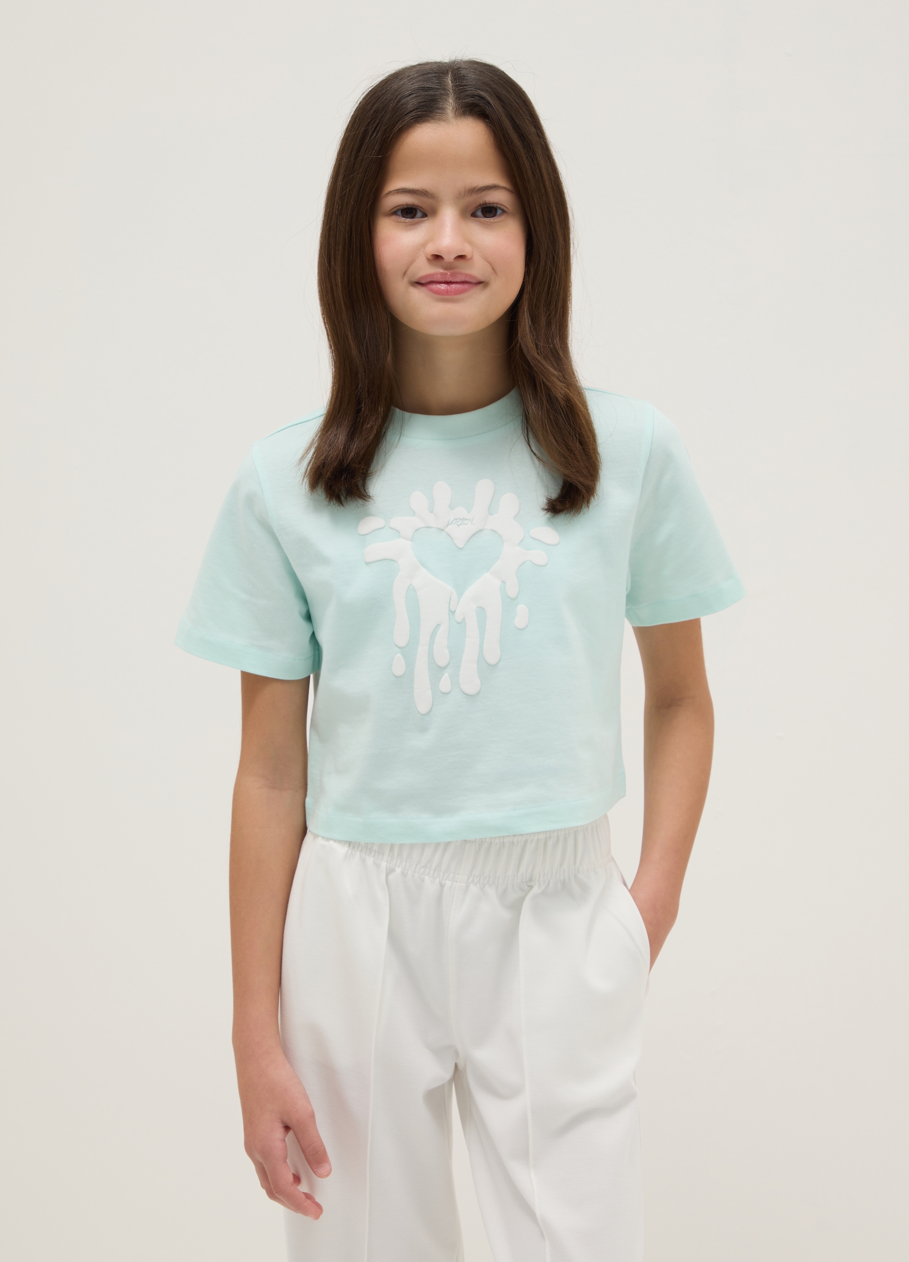 OVS KIDS, Camiseta Azul De Algodón Puro Para Niña, Corte Holgado Con Estampado, Niña, Azul Azur, Talla: 11-12
