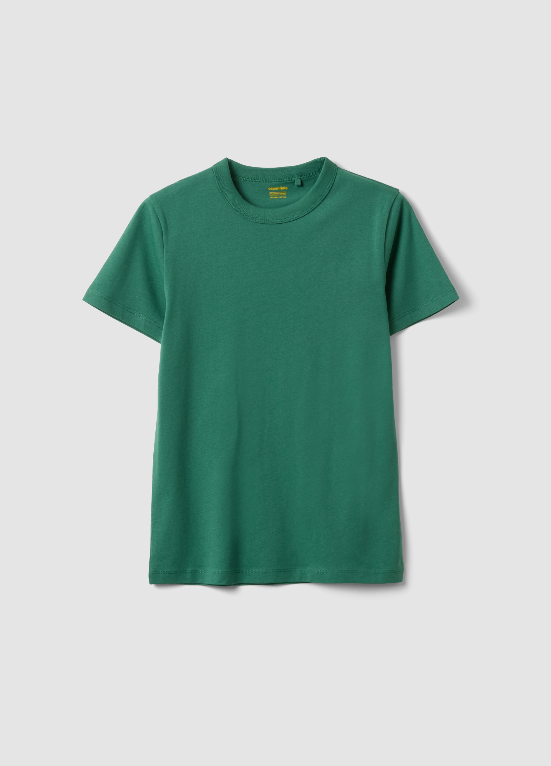 OVS KIDS, Camiseta Verde De Algodón Puro Para Niño, Corte Regular, Niño, Verde hoja, Talla: 13-14