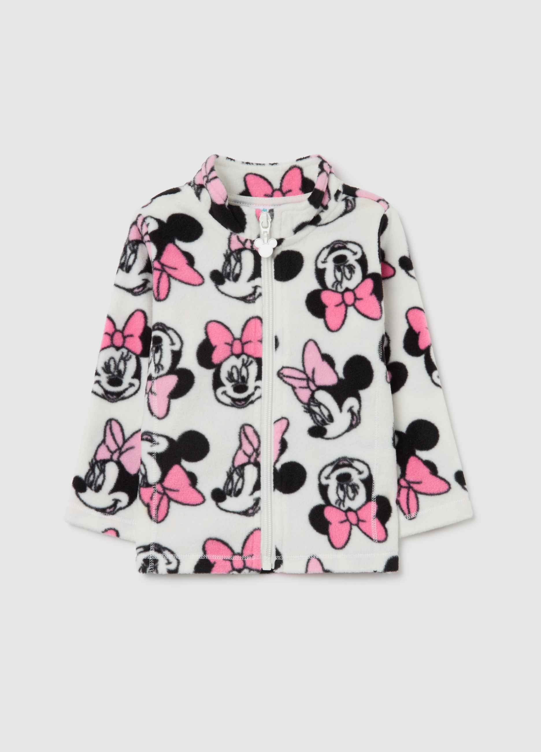 FAGOTTINO, Felpa In Pile Multicolor Da Bimba Regular Fit Con Stampe Disney, Niña, Blanco/rosa, Talla: 30-36