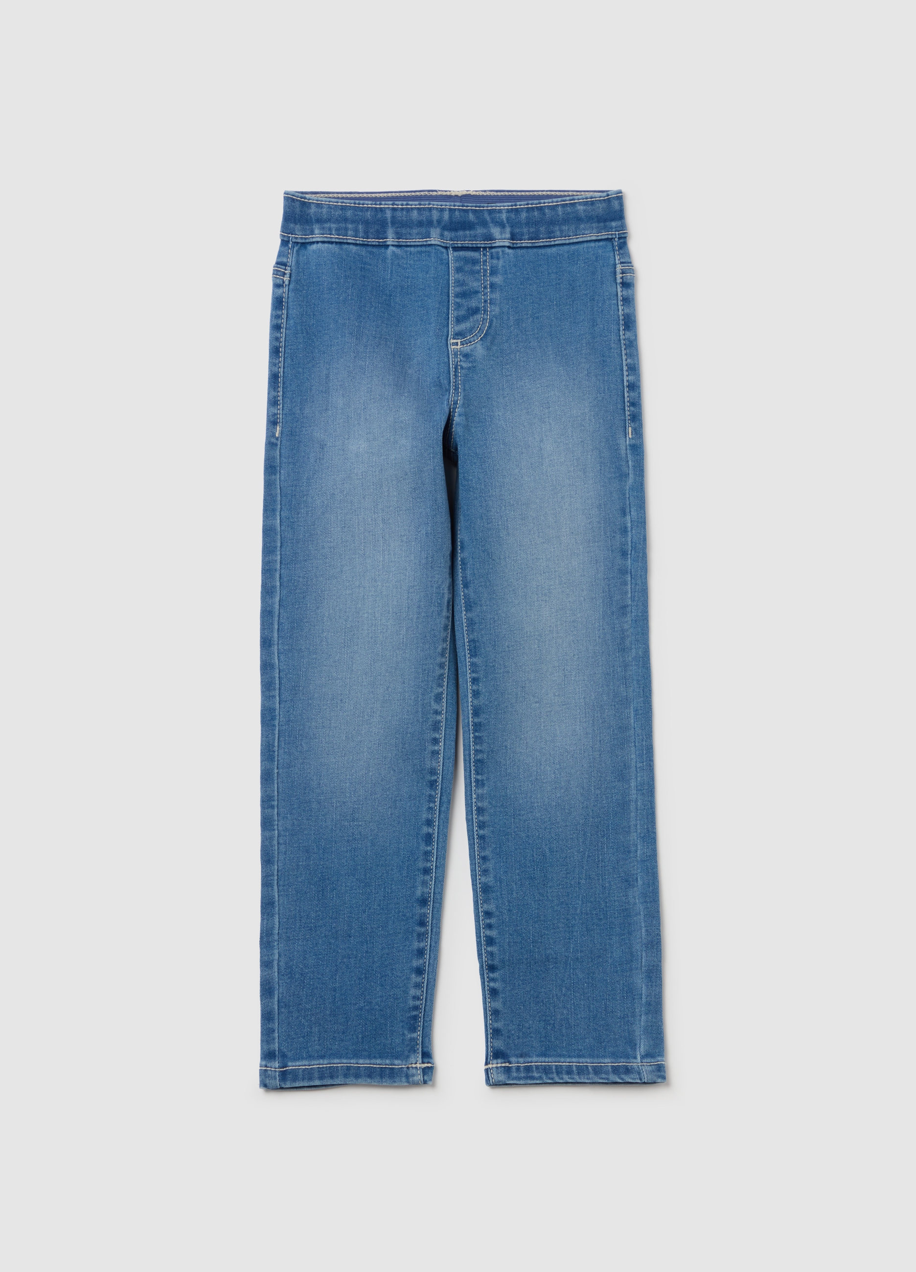 Jeggings Skinny Fit Con Bolsillos, Niña, Lavado claro, Talla: 7-8