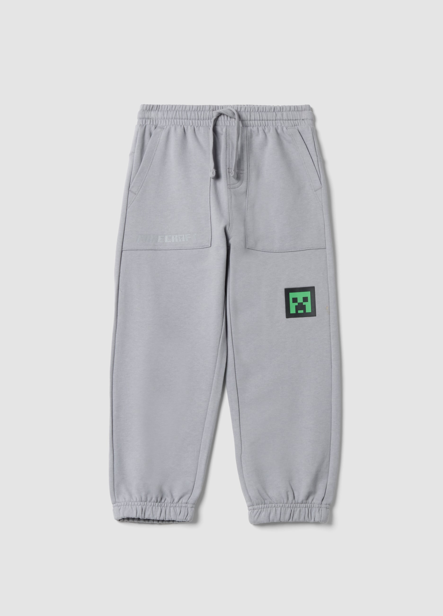OVS KIDS, Pantaloni Jogger Grigi In Misto Cotone, Bambino, Grigio, Taglia: 8-9