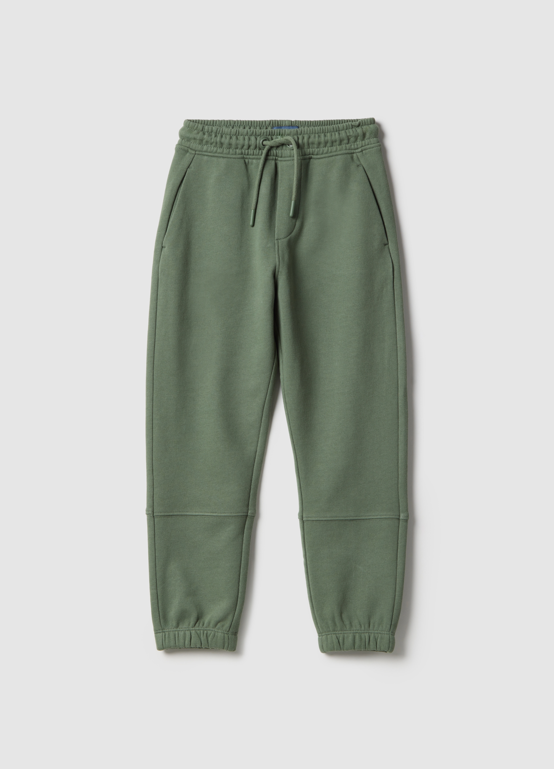 OVS KIDS, Pantalones Jogger Verdes Para Niños En Puro Algodón, Ajuste Regular, Niño, Verde hoja, Talla: 3-4