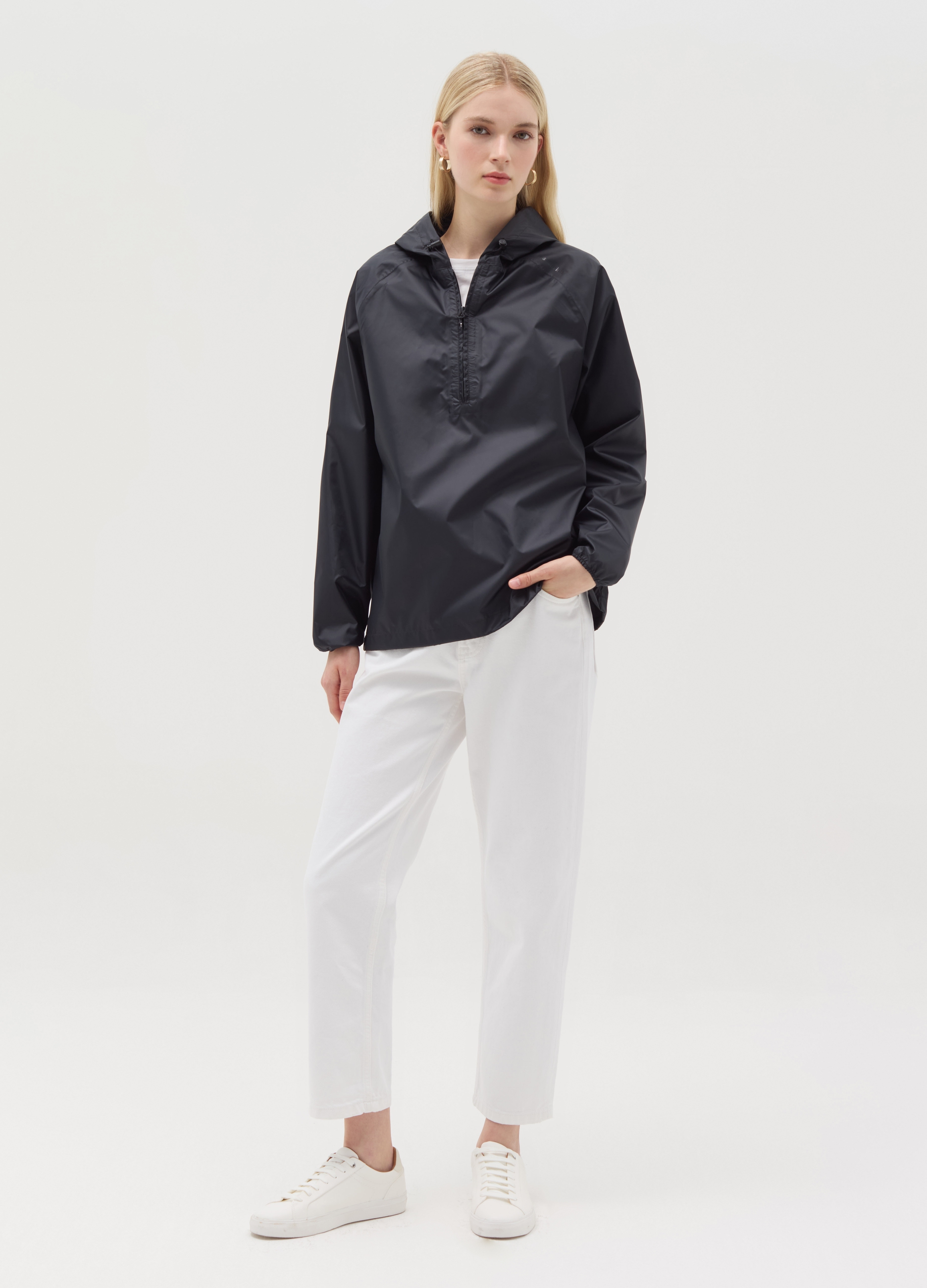 OVS , Giacca Impermeabile Half-zip, Donna, Nero, Taglia: XS