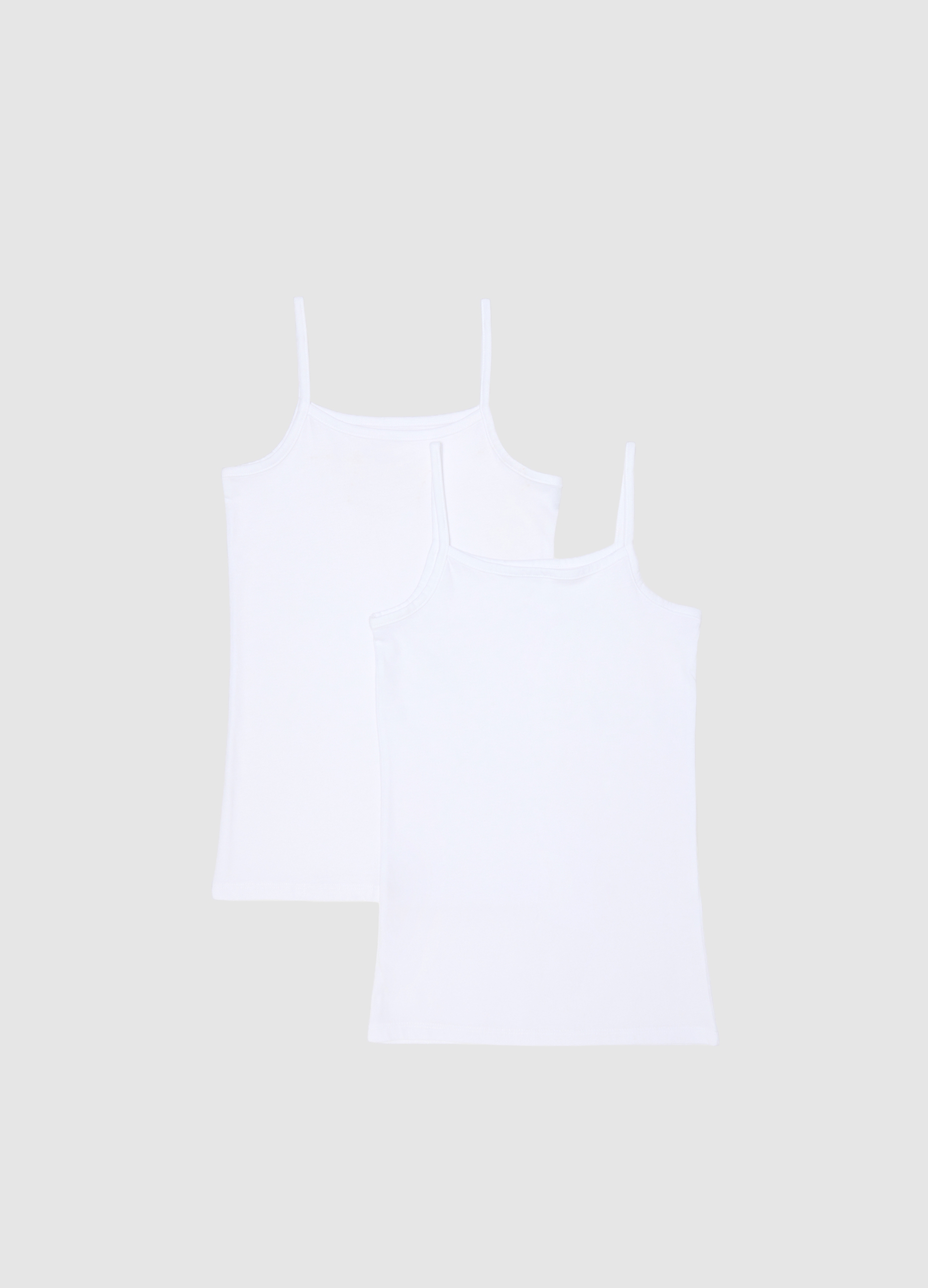 OVS KIDS, Bipack Canottiere Bianche Da Ragazza In Puro Cotone Regular Fit, Unisex, Bianco, Taglia: 12-13