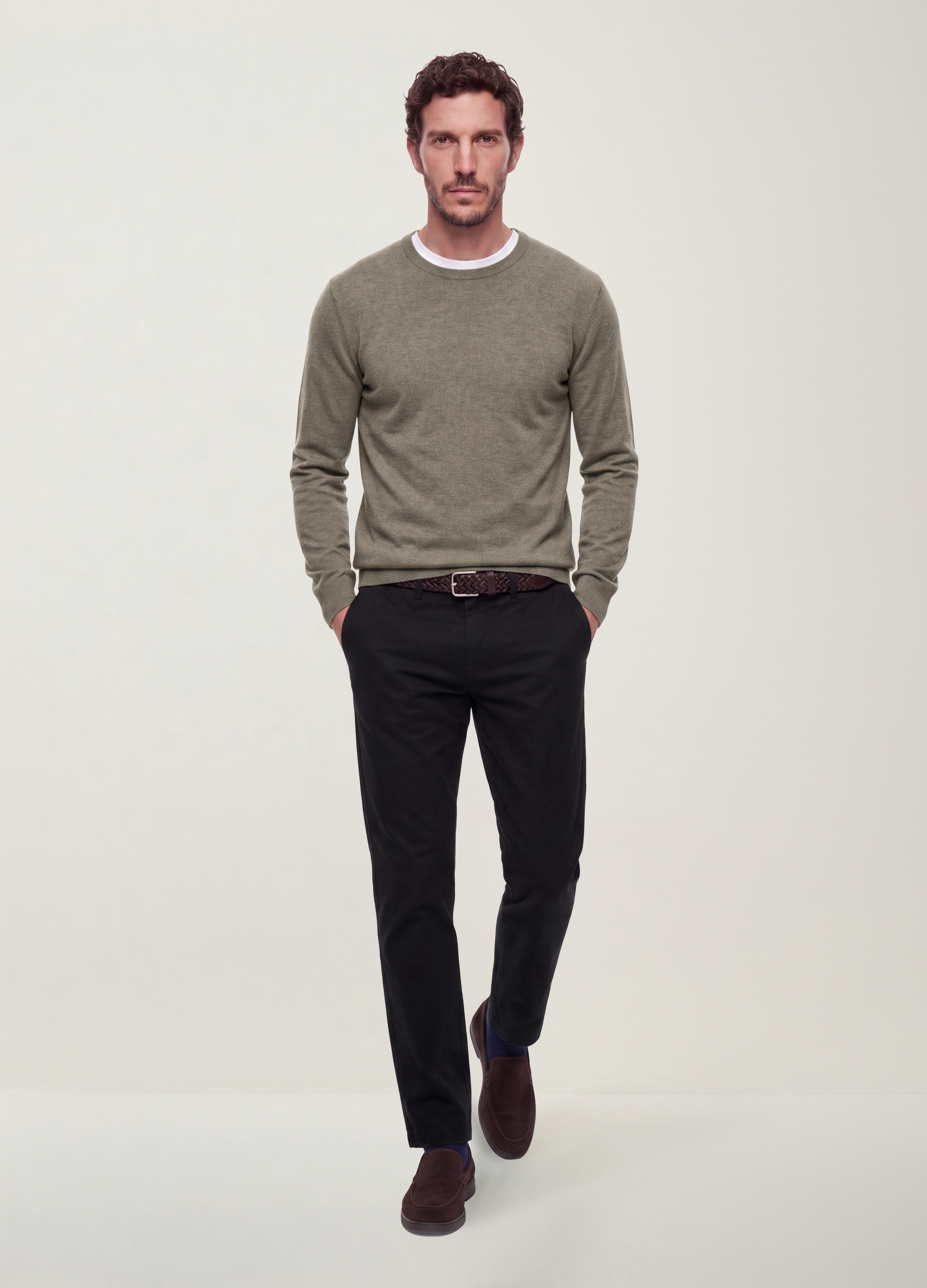 OVS, Maglia Girocollo Grigia In Misto Viscosa Regular Fit, Uomo, Grigio, Taglia: M