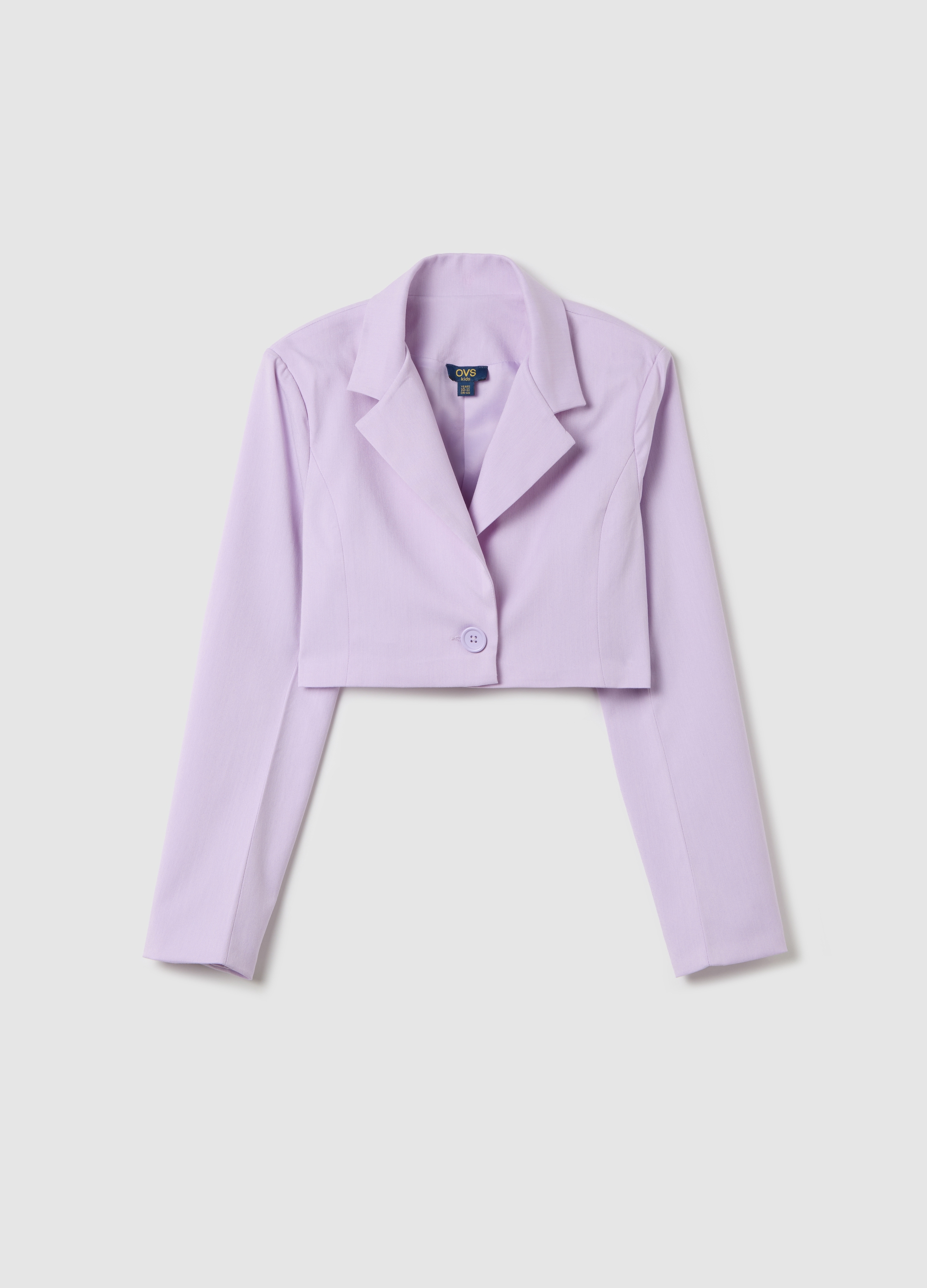 OVS, Blazer Viola Cropped Fit, Bambina, Viola, Taglia: 10-11