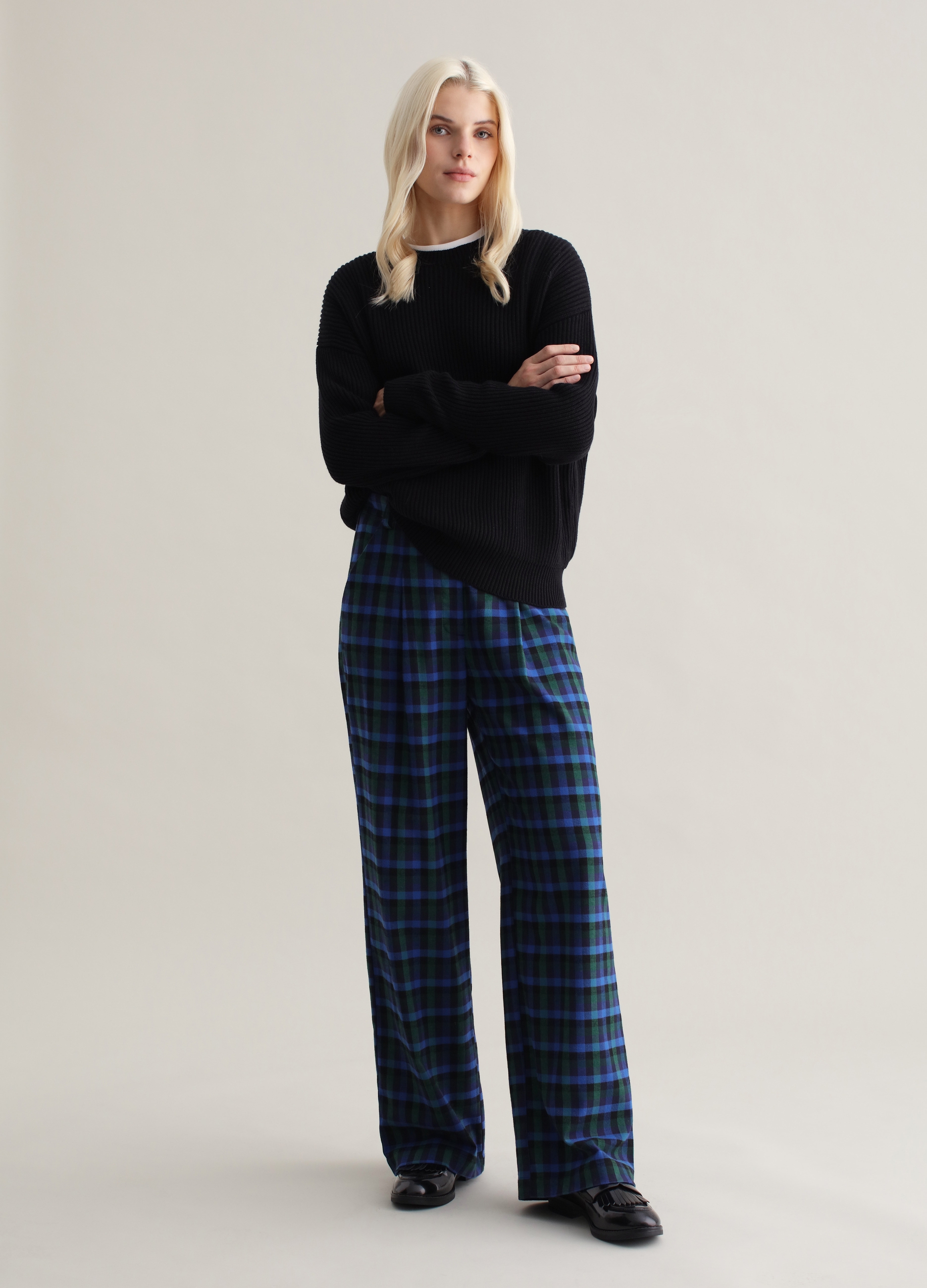 PIOMBO, Pullover A Coste Inglesi, Donna, Nero, Taglia: XS