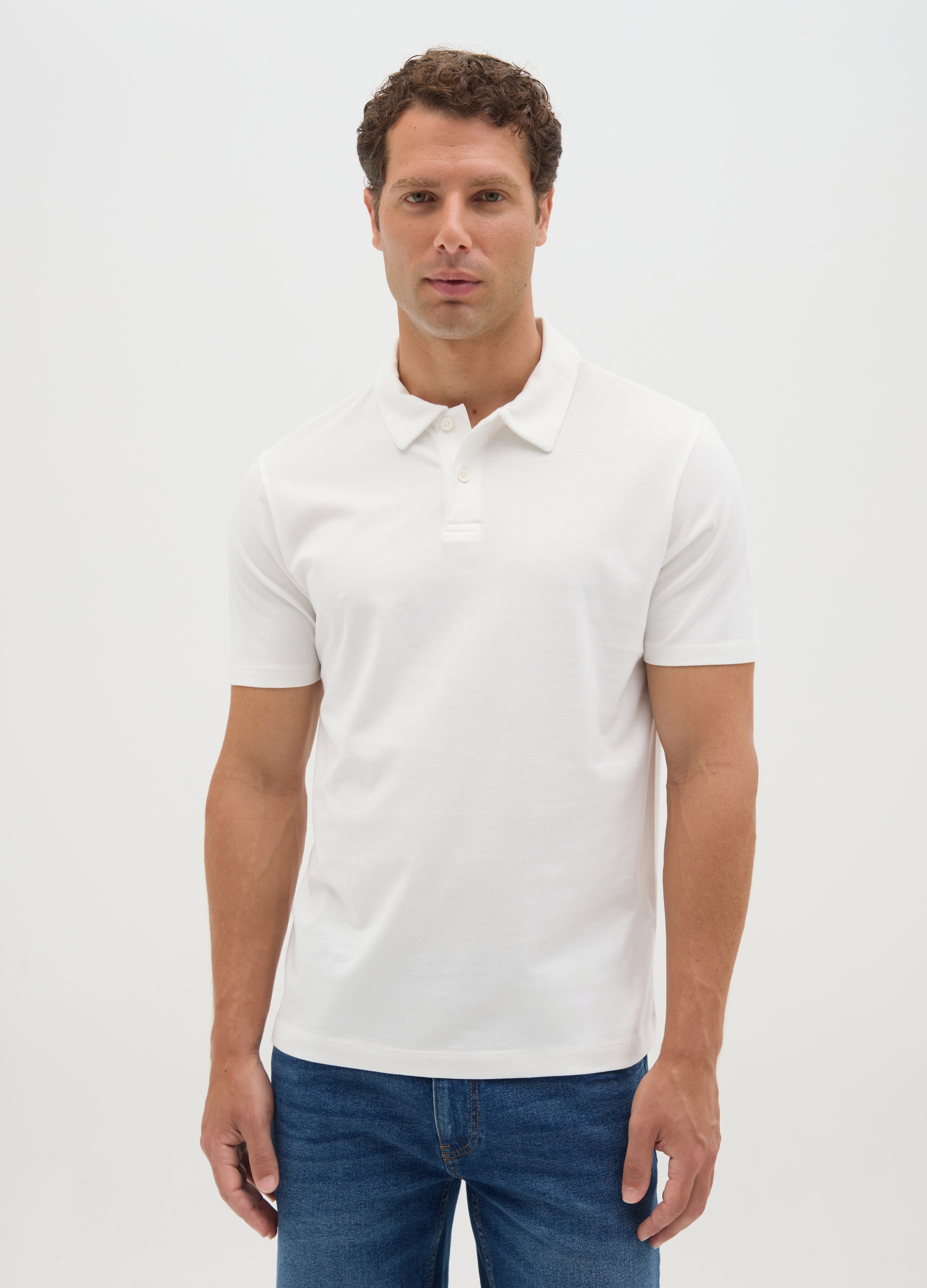 OVS , Polo Da Uomo In Puro Cotone Bianca Regular Fit, Bianco, Taglia: XXL