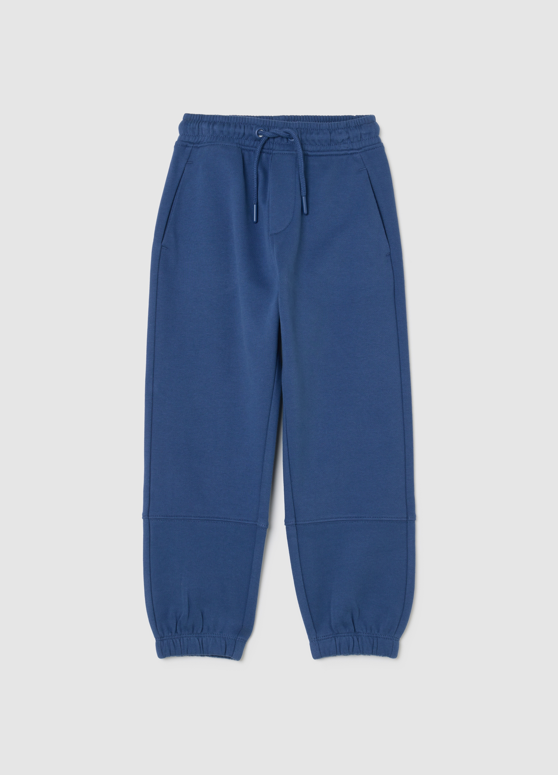 OVS KIDS, Pantalones Jogger Azules Para Niños En Puro Algodón Ajuste Cómodo, Niño, Azul oscuro, Talla: 8-9