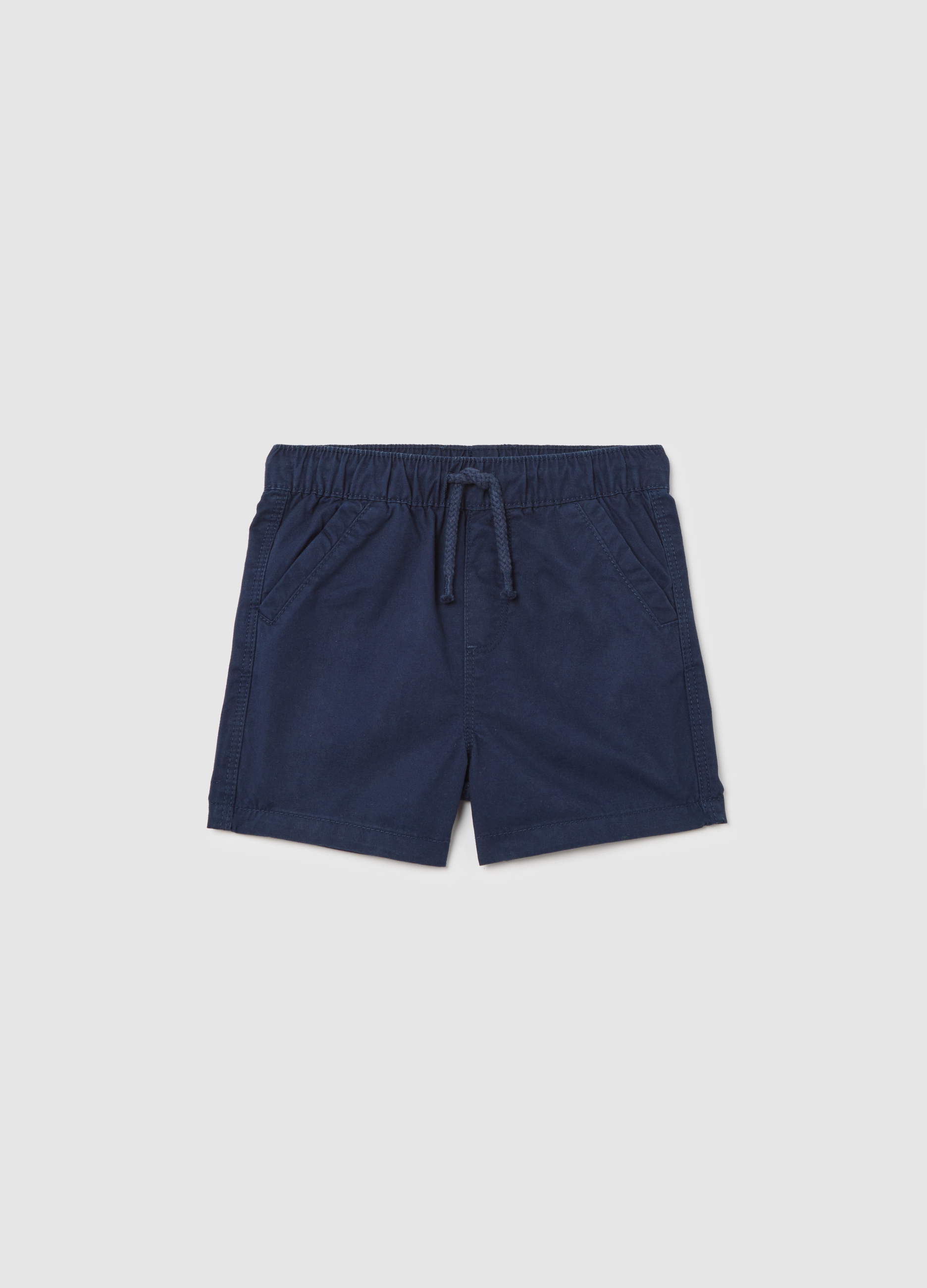 FAGOTTINO, Shorts Da Bambino In Puro Cotone Blu Regular Fit Con Cintura Elasticizzata, Blu, Taglia: 12-18