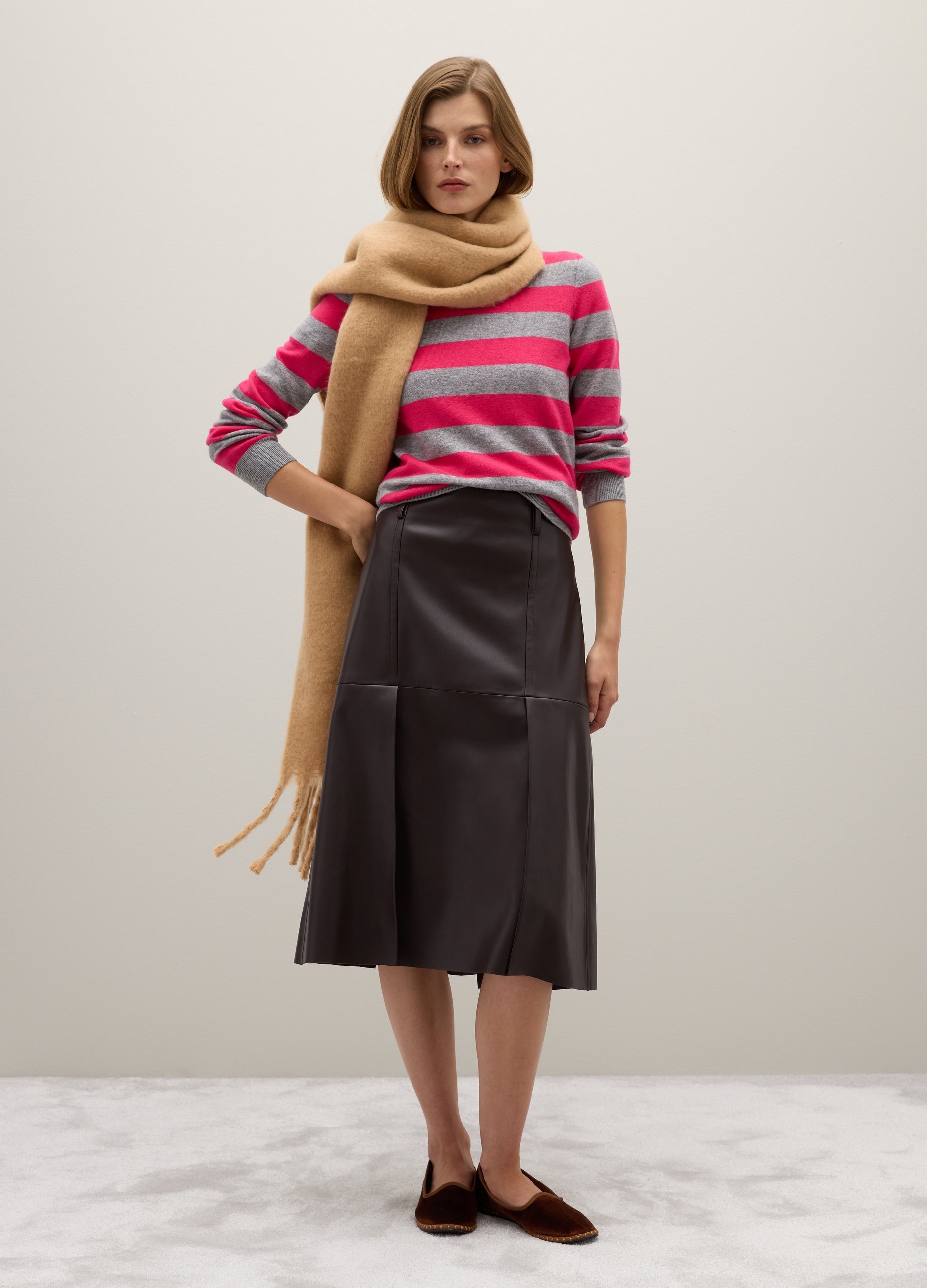 PIOMBO, Sciarpa Beige, Donna, Beige, Taglia: ONE SIZE