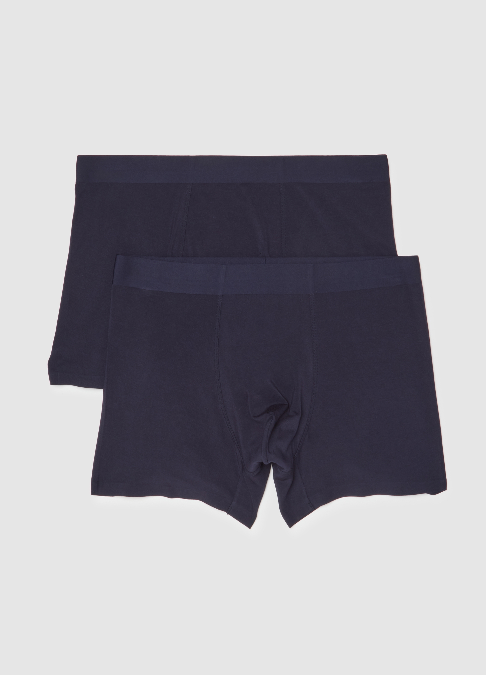 Paquete Doble De Boxer Azul Ajuste Regular, Hombre, Azul oscuro, Talla: S