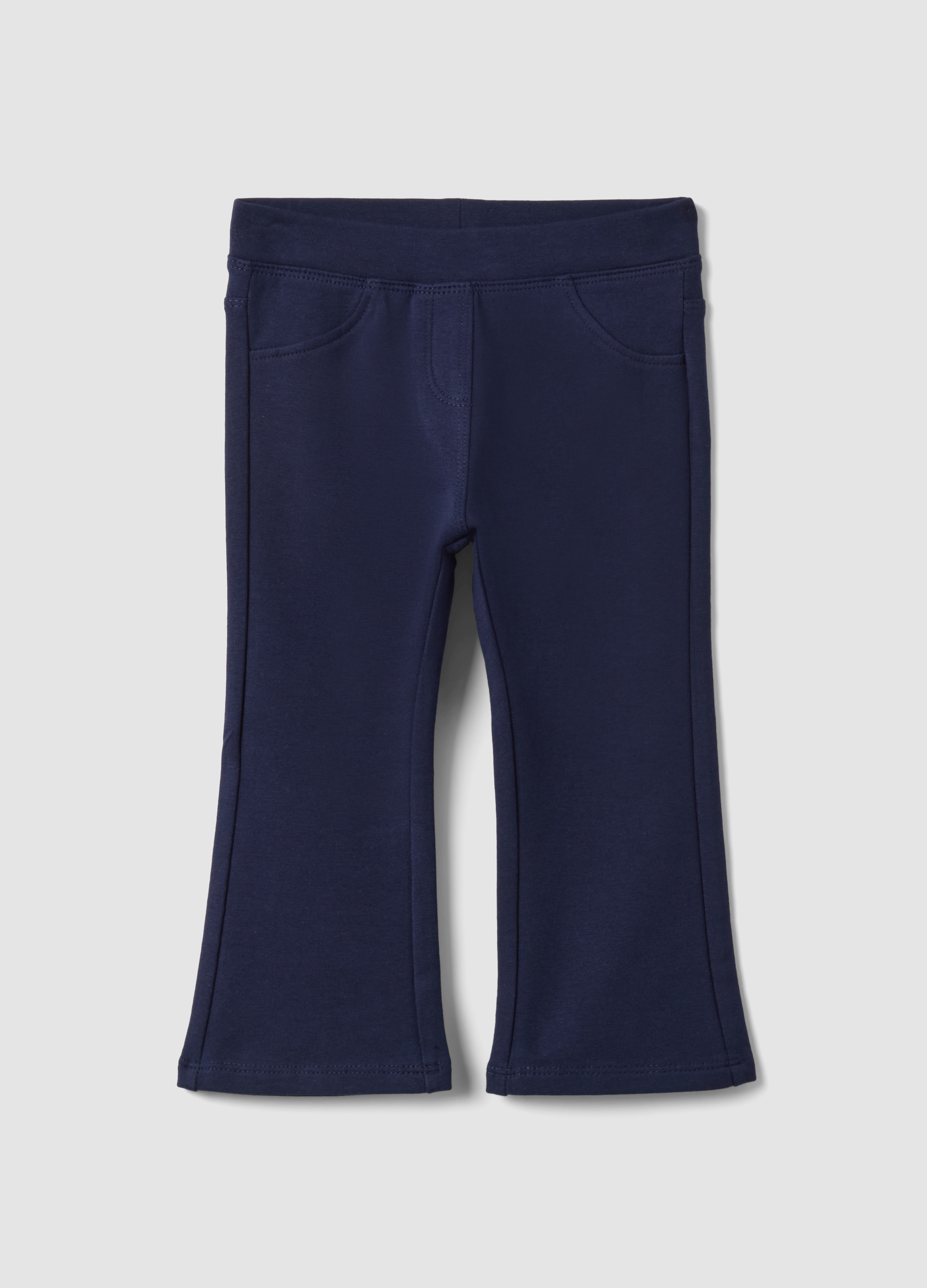 FAGOTTINO, Pantaloni Flare Blu In Cotone Organico Elasticizzato Per Bimba, Bambina, Blu, Taglia: 9-12
