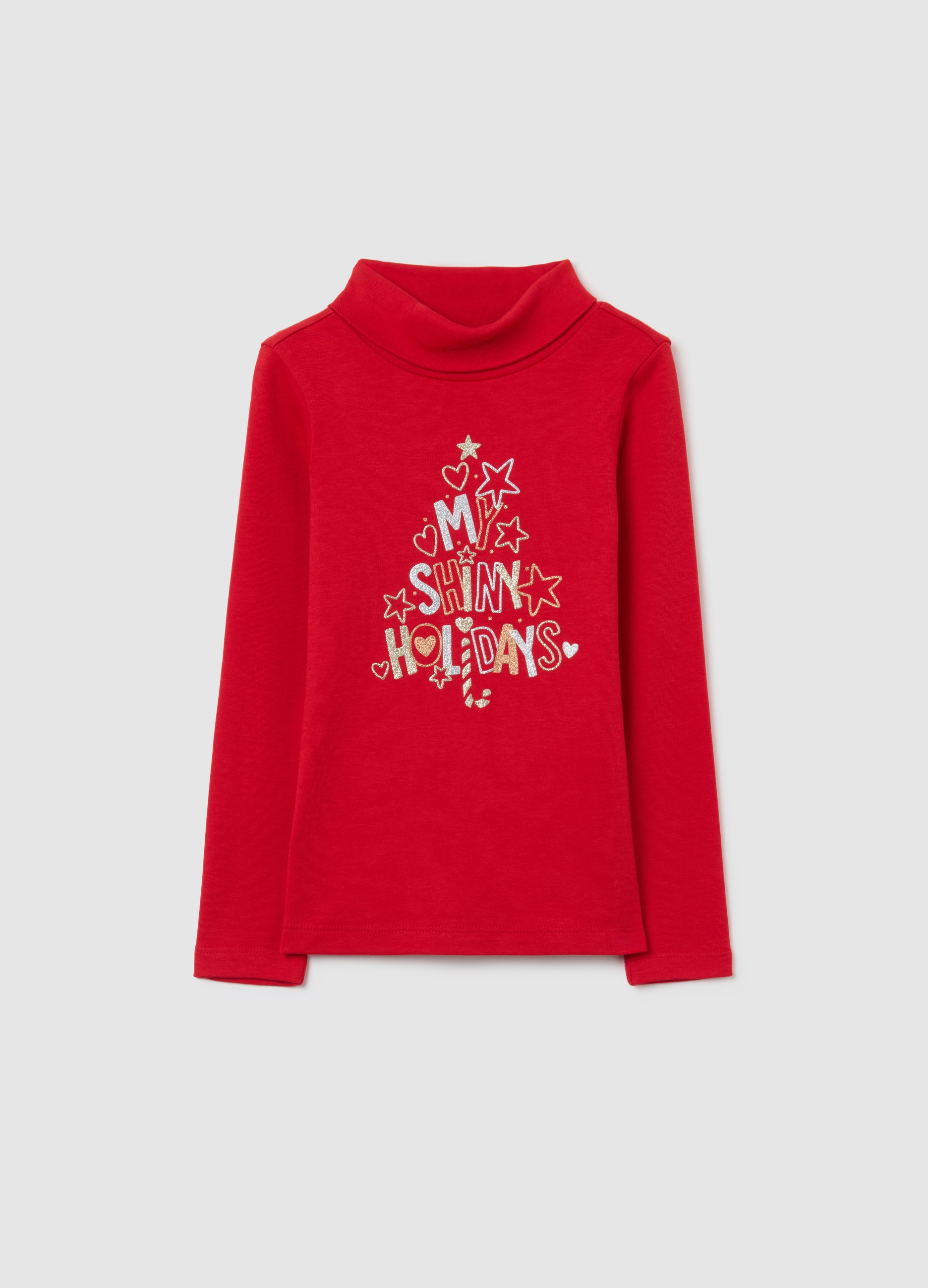 OVS KIDS, Suéter Navideño Rojo Para Niñas En Algodón Puro, Ajuste Regular, Niña, Rojo Oscuro, Talla: 6-7