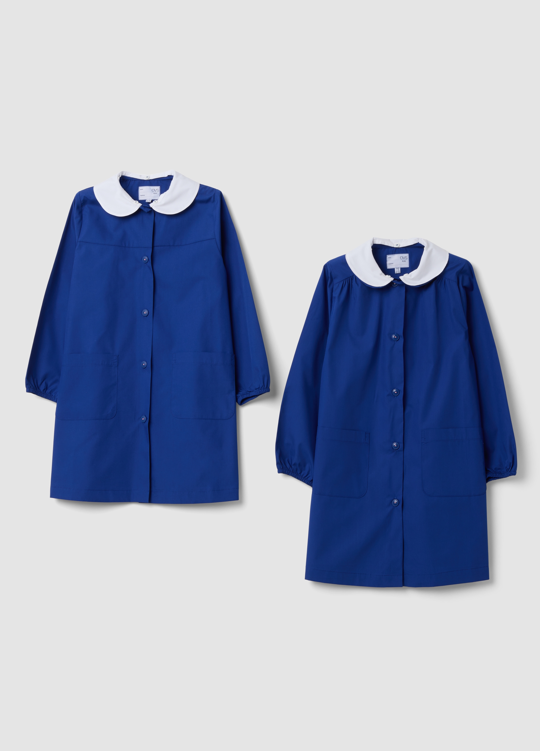 OVS KIDS, Bipack Di Grembiuli Blu Con Colletto Bianco Per La Scuola, Bambina, Blu, Taglia: 13-14