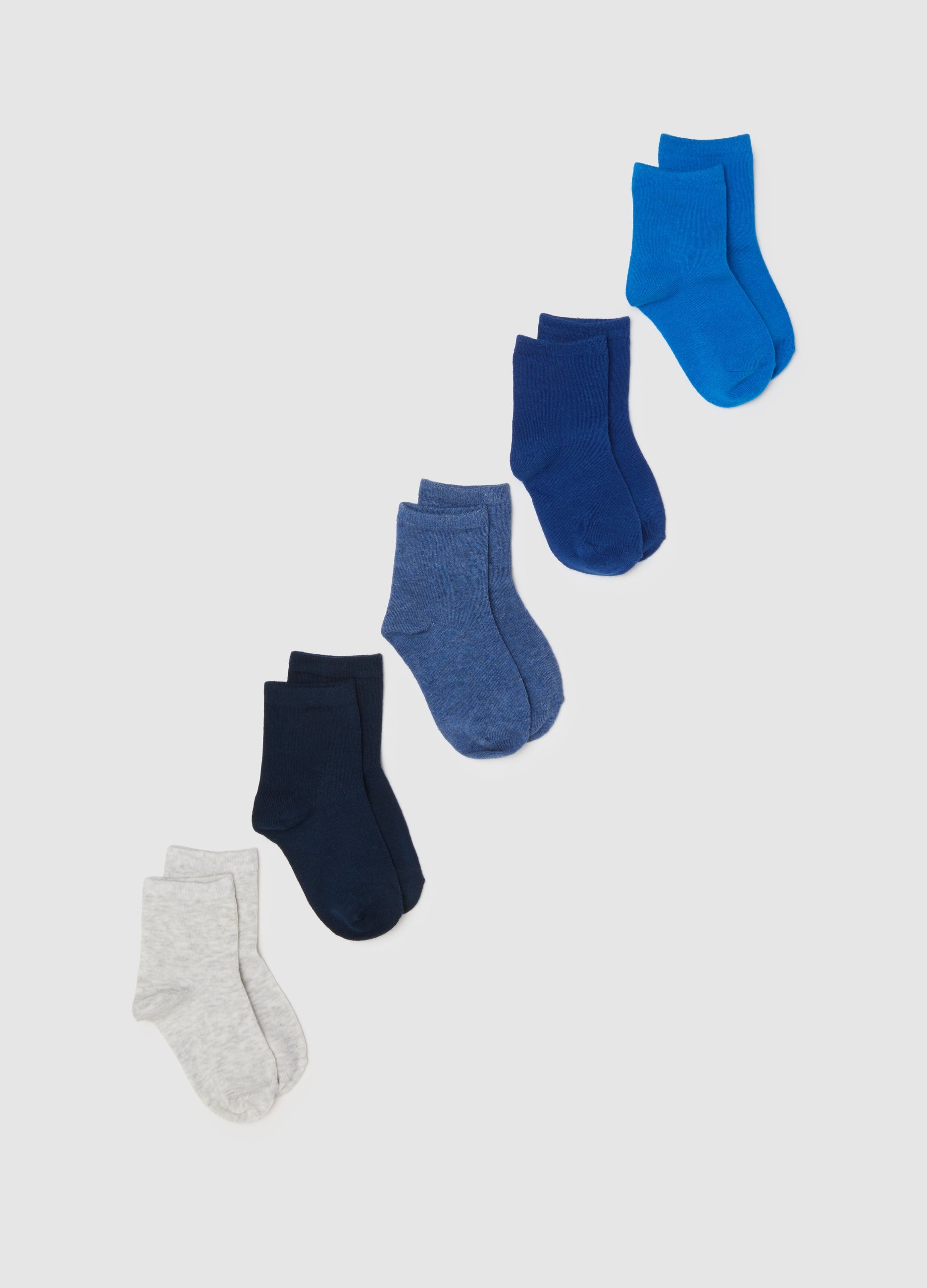 Multipack Di Calze Corte Da Bambino In Misto Cotone Multicolor, Niño, Azul/gris, Talla: 37/39