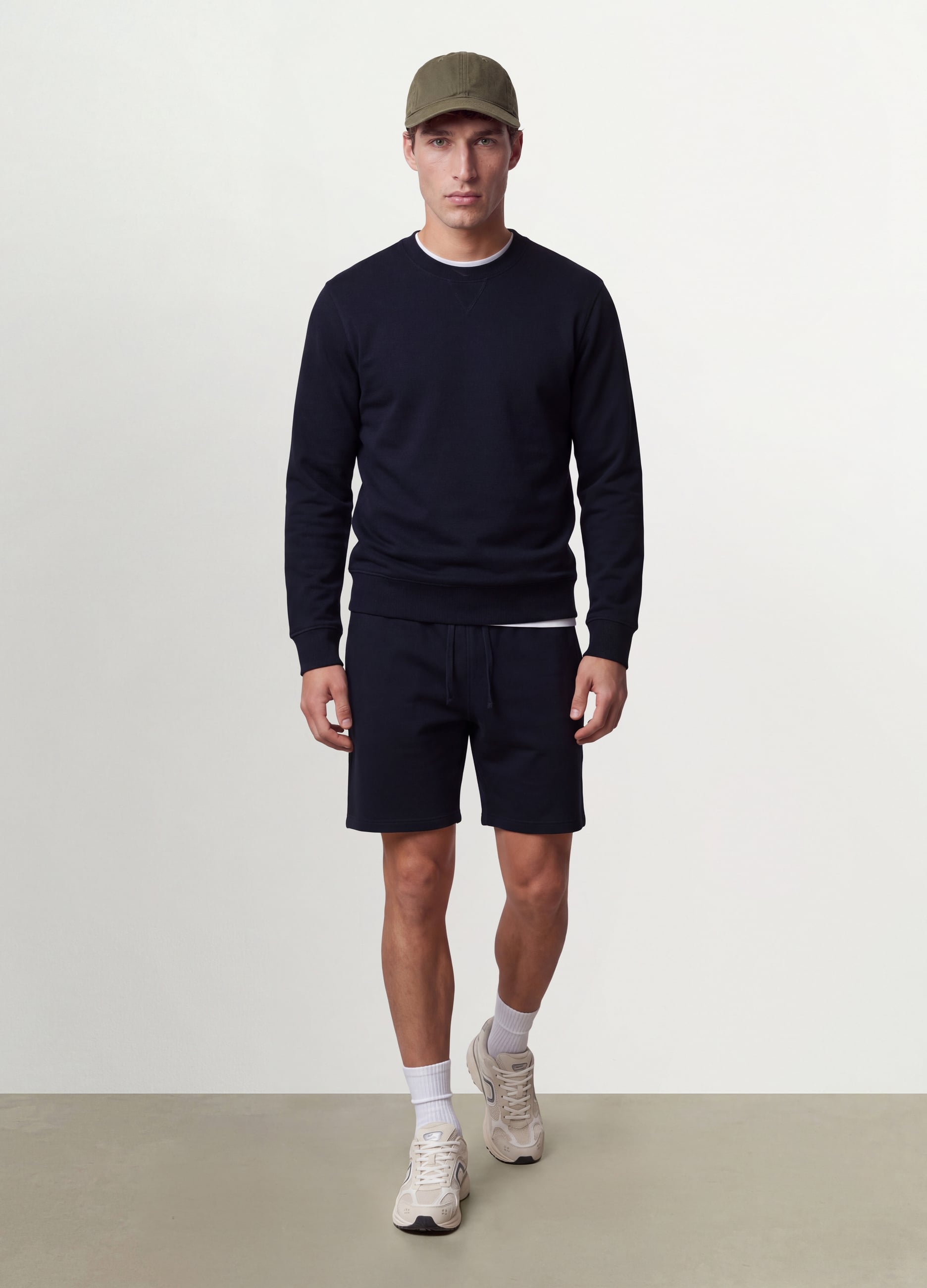 OVS, Shorts Blu In Misto Cotone Con Vita Elasticizzata Regular Fit, Uomo, Blu, Taglia: M