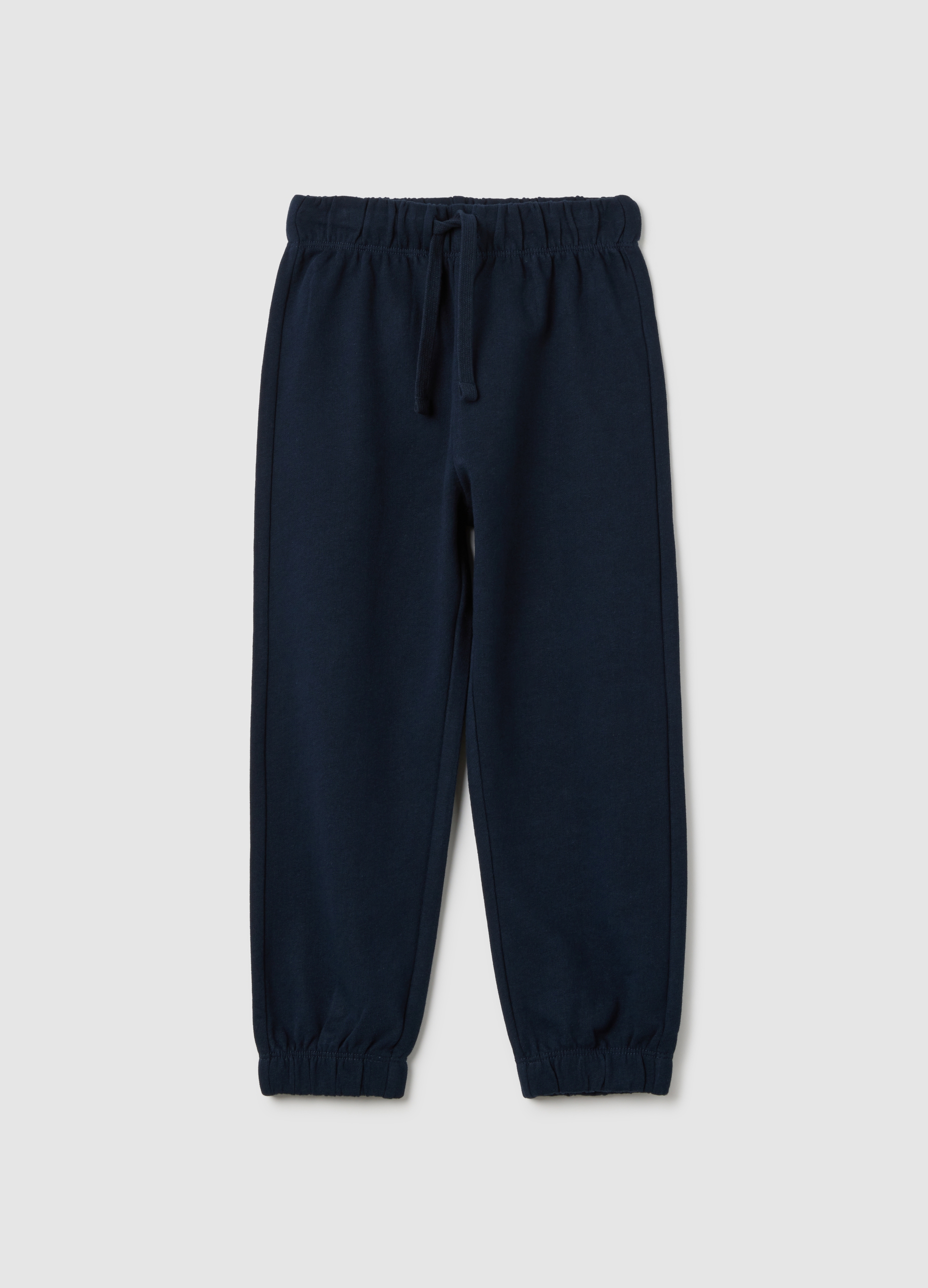 OVS, Kinder-jogginghose Aus Blauem Reinen Baumwollstoff, Normale Passform, Junge, Dunkelblau, Größe: 3-4