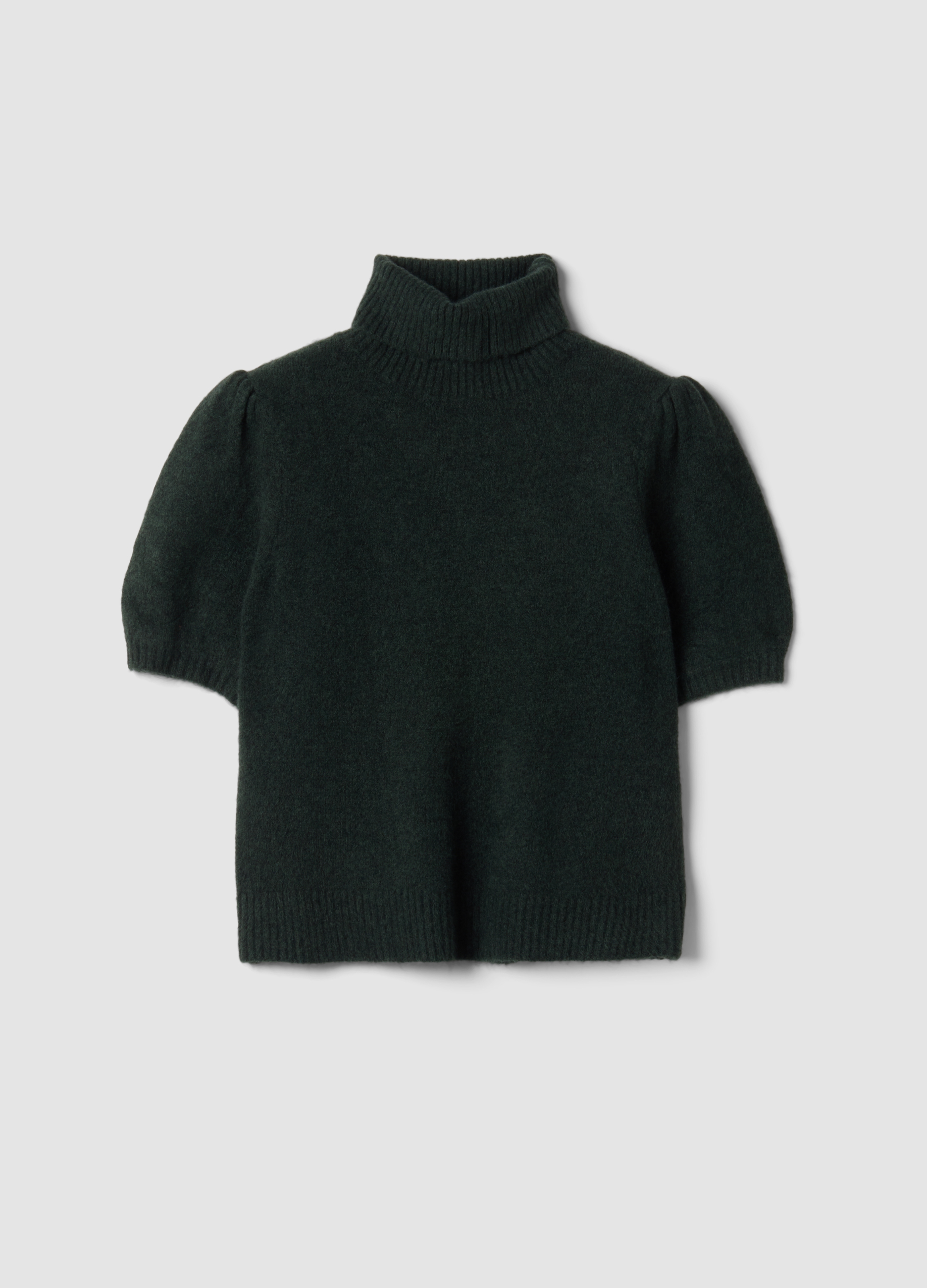 LES COPAINS, Maglia Verde Dolcevita In Viscosa Elasticizzata, Donna, Verde, Taglia: S