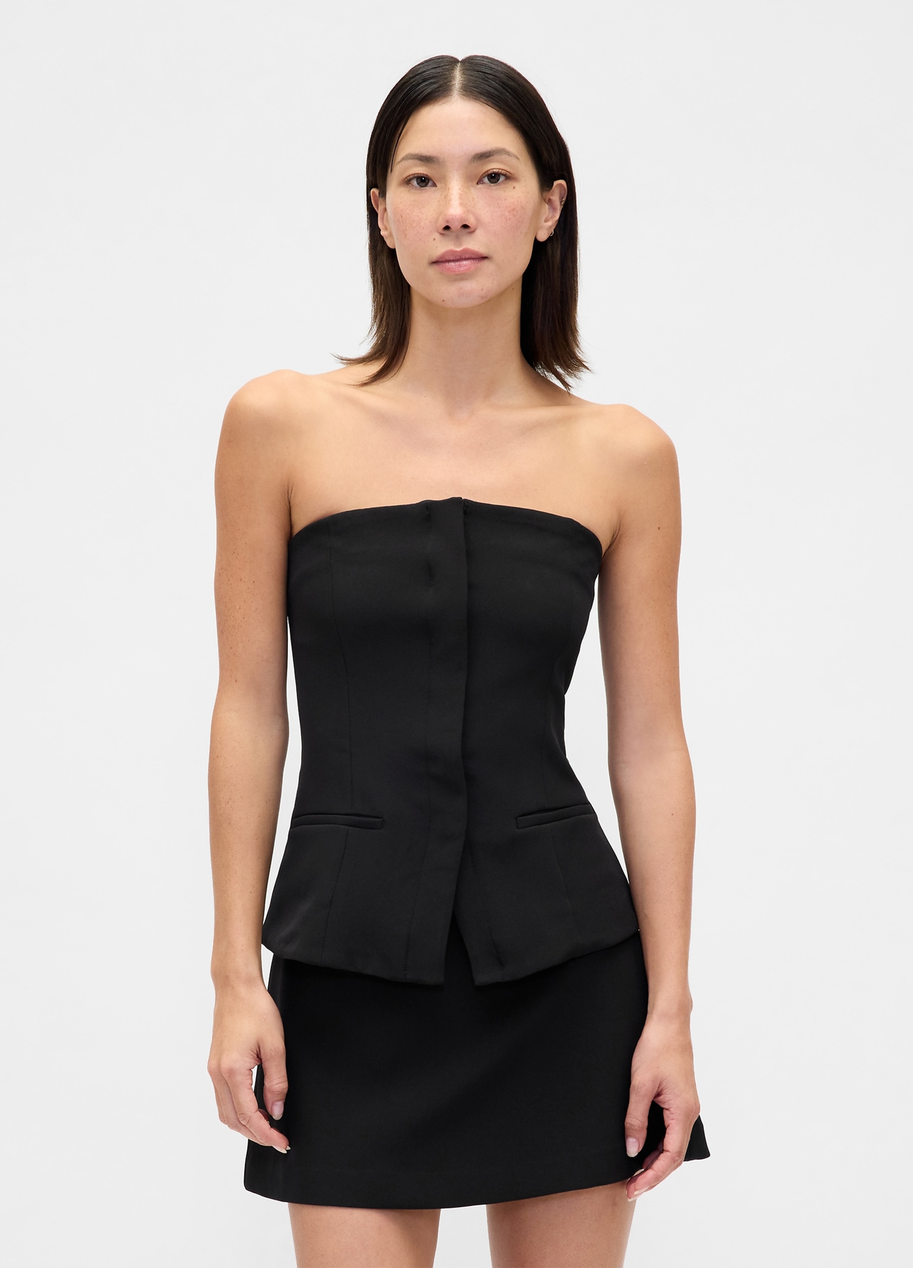 GAP, Gilet Elasticizzato, Donna, Nero, Taglia: L